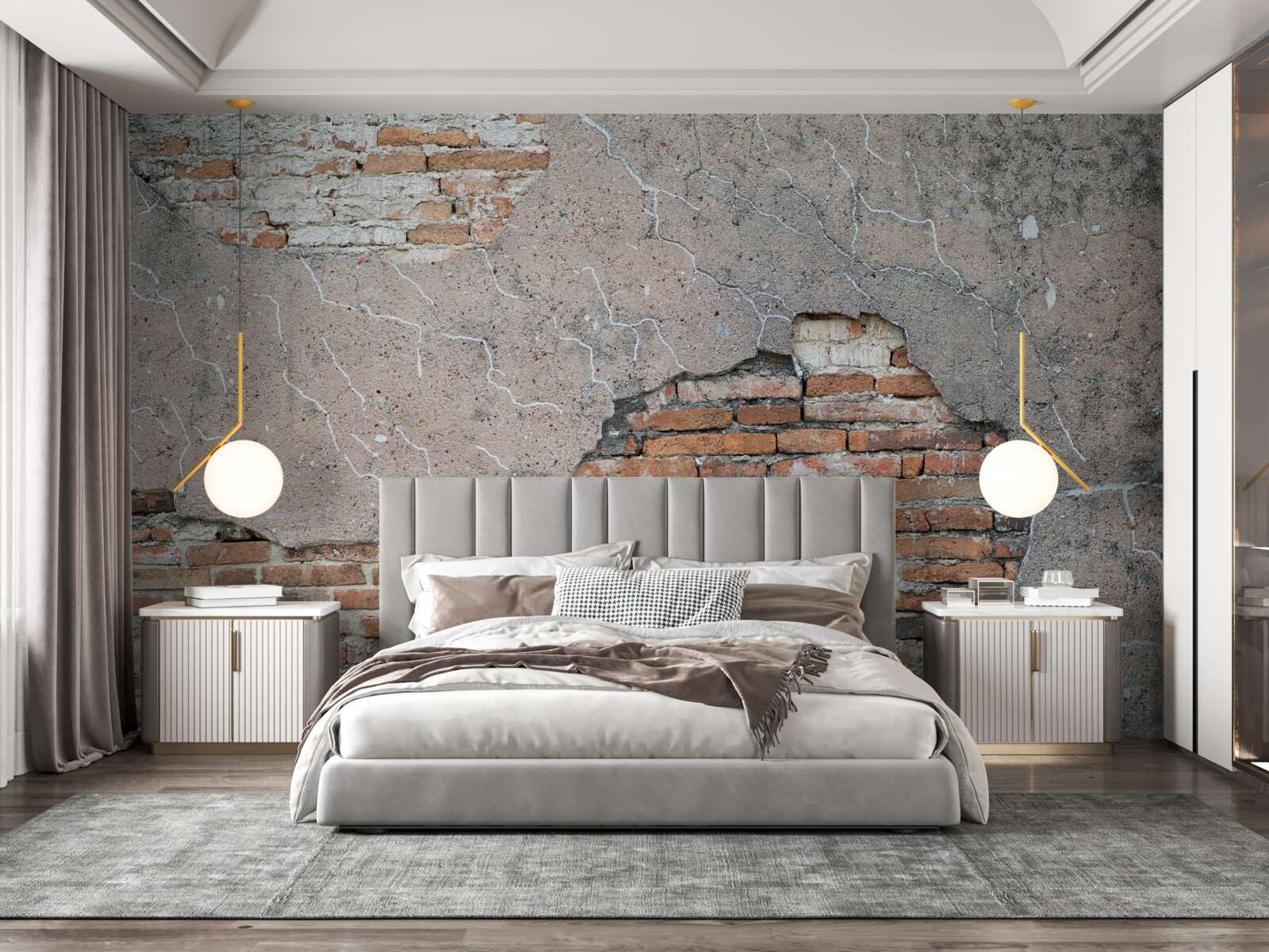 Fototapeta Tehlová stena, ktorá sa rúca