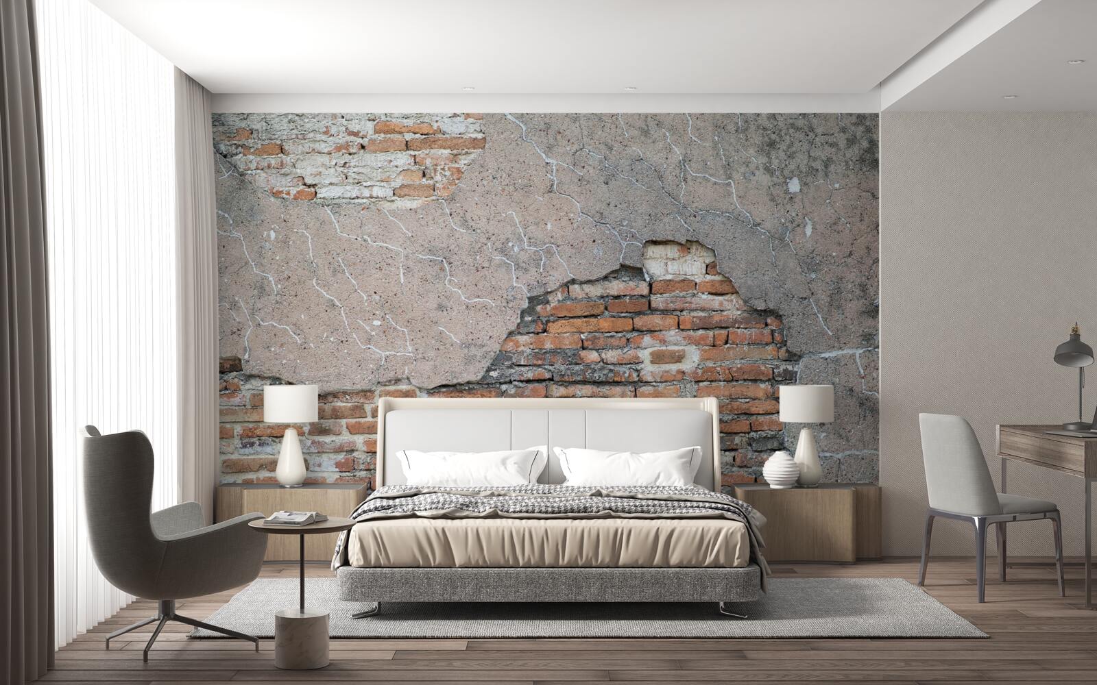 Fototapeta Tehlová stena, ktorá sa rúca