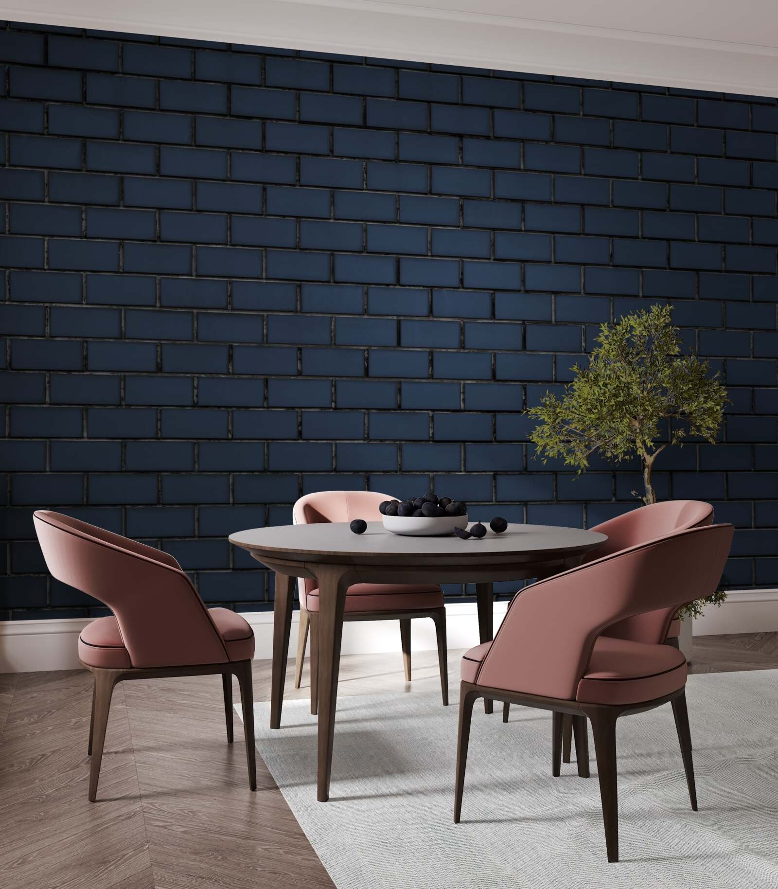 Fototapeta úplne tmavá tehlová stena