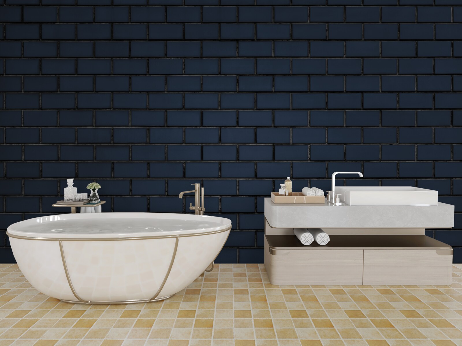 Fototapeta úplne tmavá tehlová stena