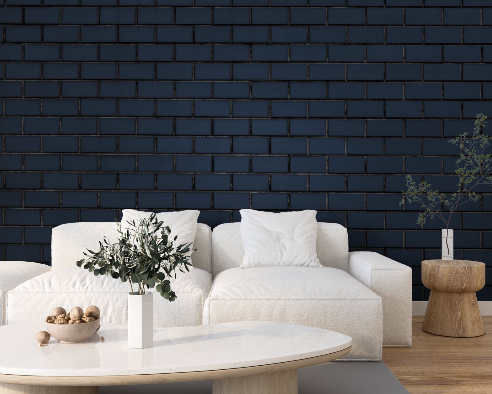 Fototapeta úplne tmavá tehlová stena