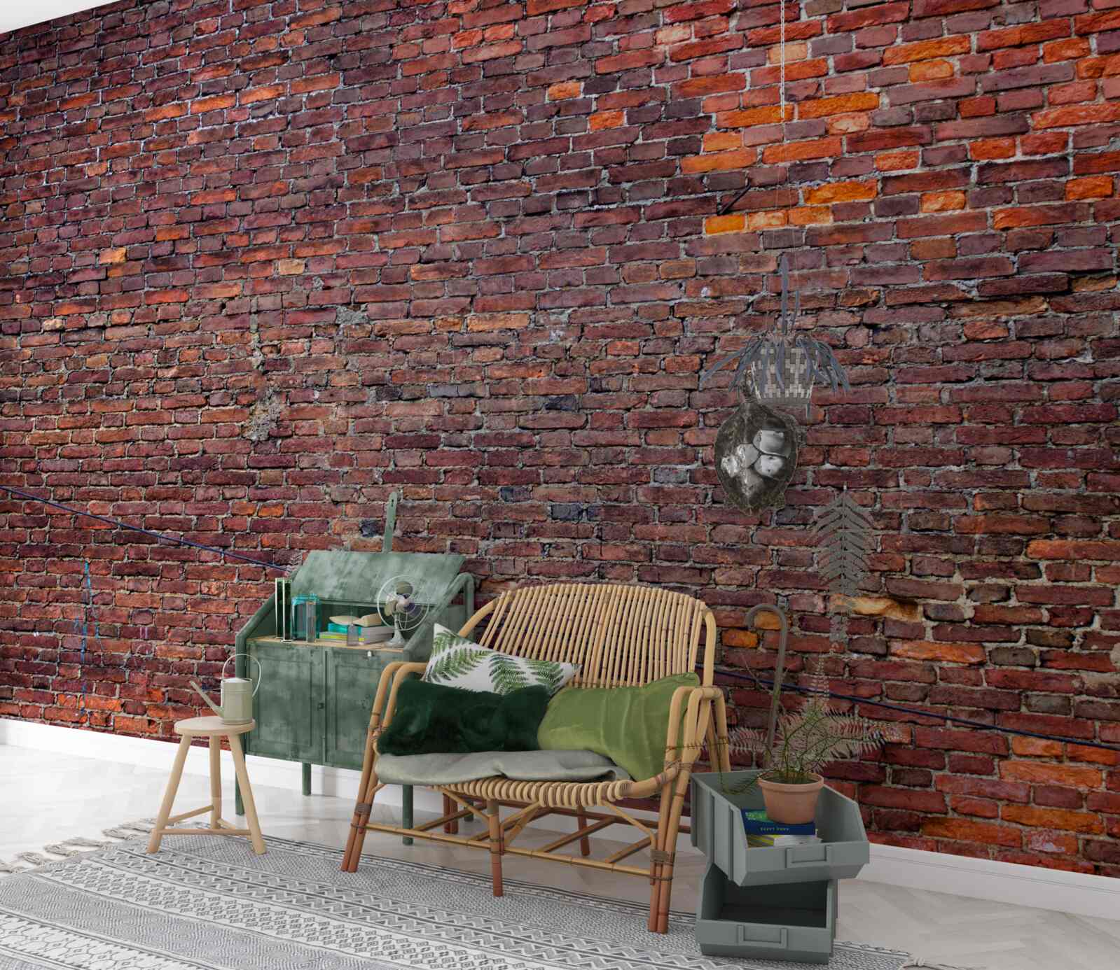 Fototapeta stará červená tehlová stena