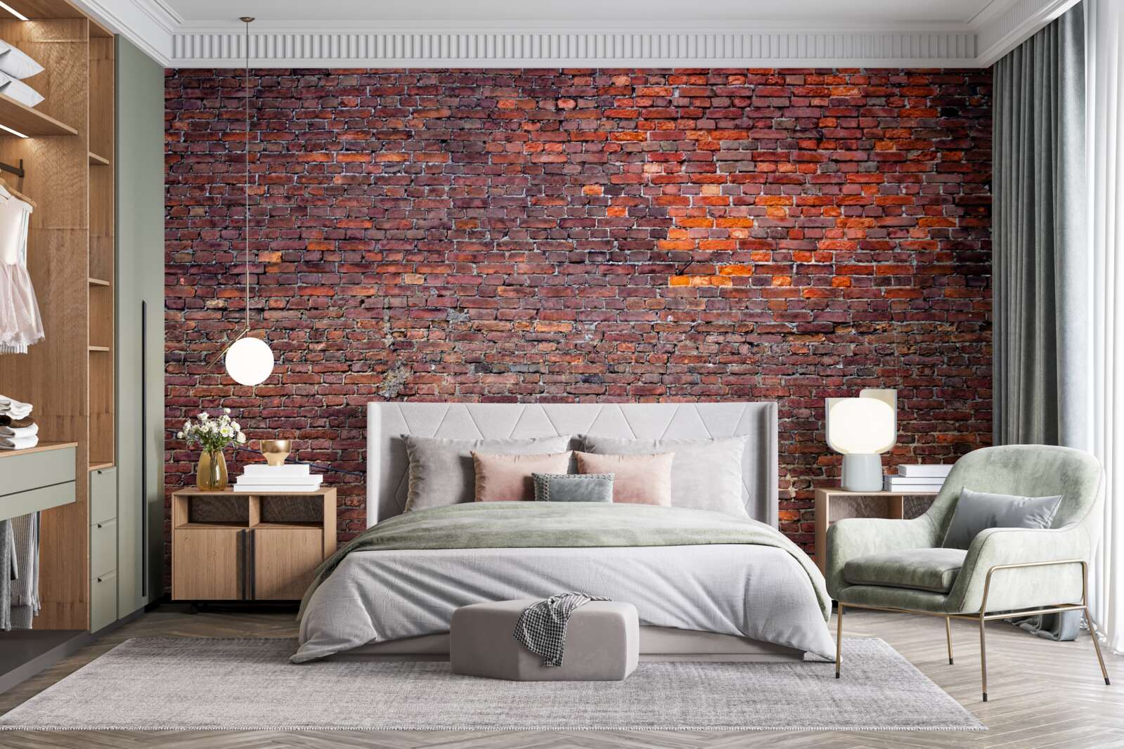 Fototapeta stará červená tehlová stena