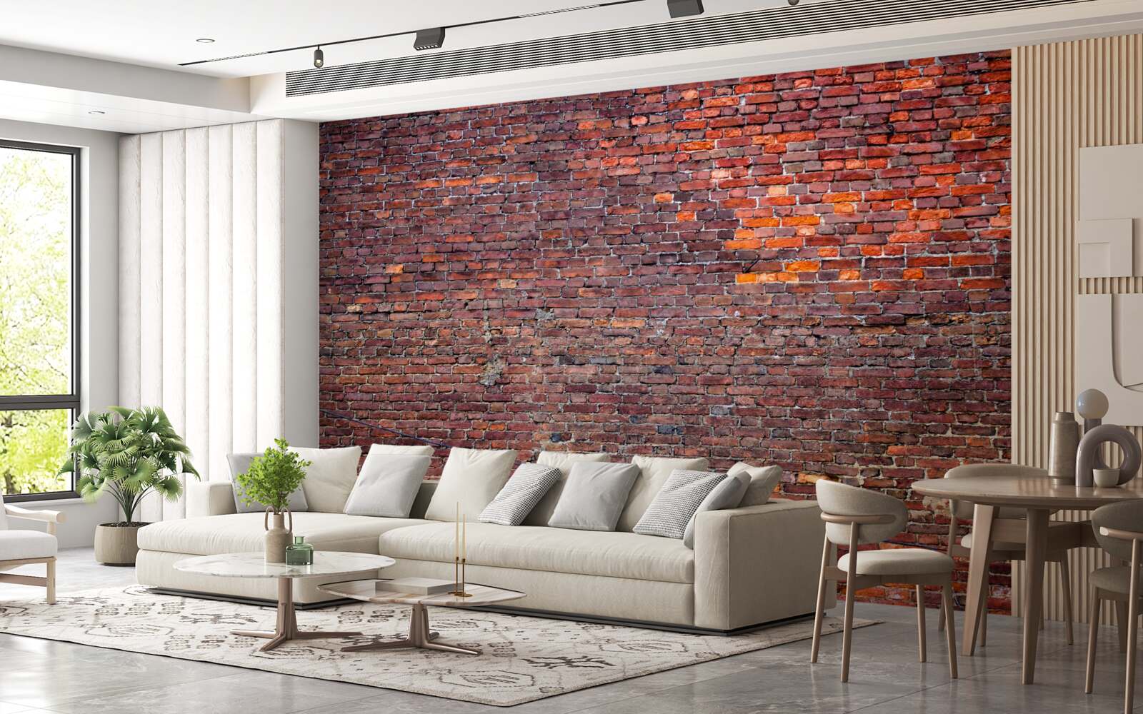 Fototapeta stará červená tehlová stena