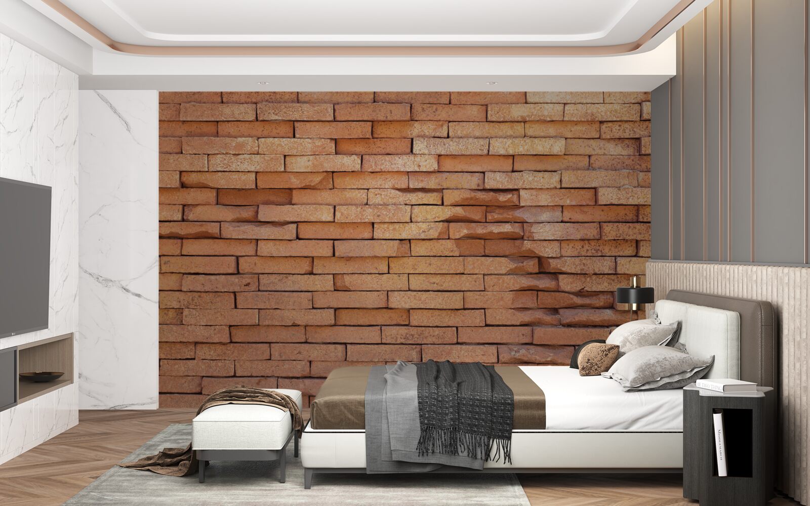 Fototapeta basreliéf z červených hlinených tehál