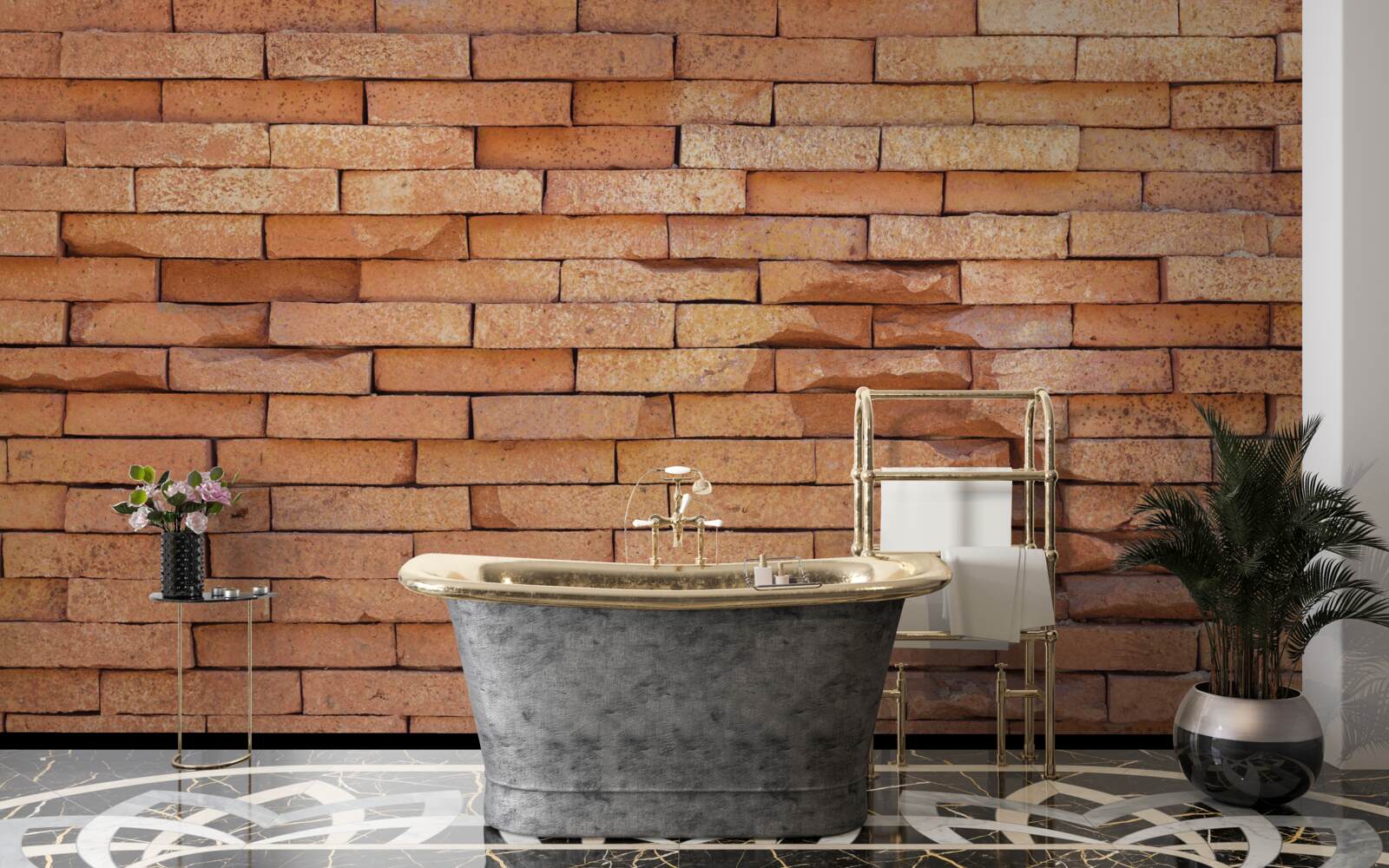 Fototapeta basreliéf z červených hlinených tehál