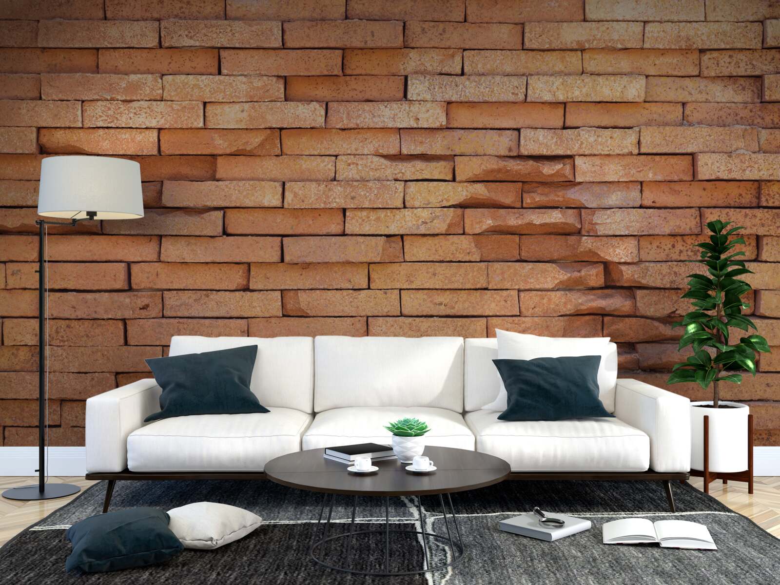 Fototapeta basreliéf z červených hlinených tehál