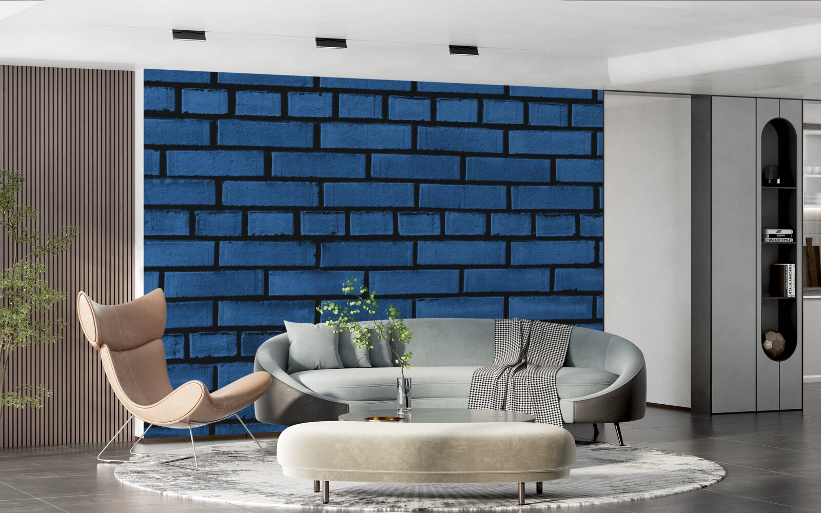 Fototapeta Stena je z tmavomodrej tehly