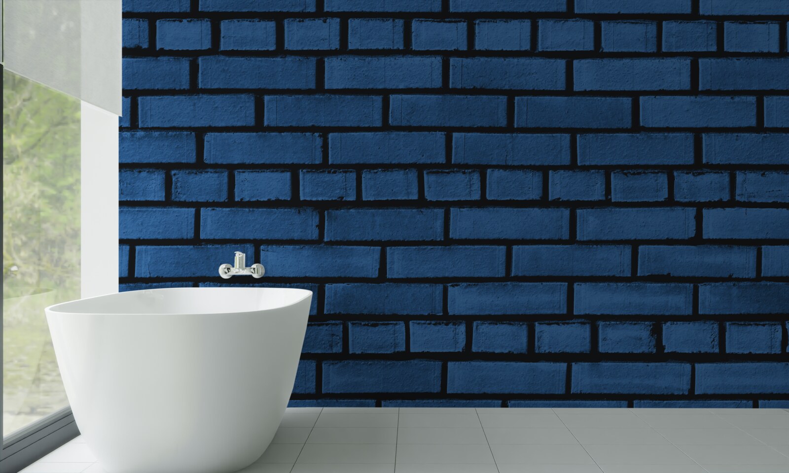 Fototapeta Stena je z tmavomodrej tehly