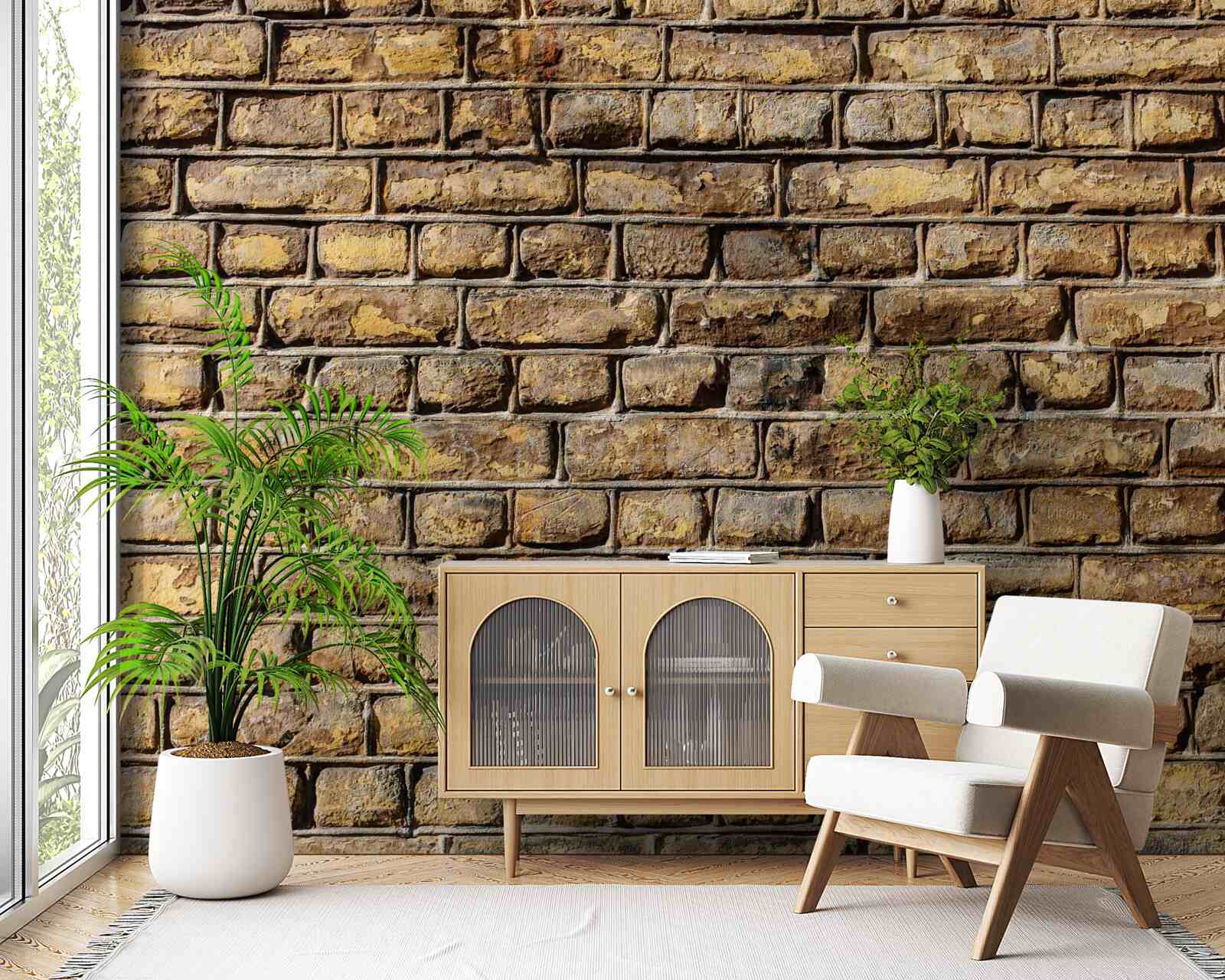 Fototapeta Stena z hrubých tehál