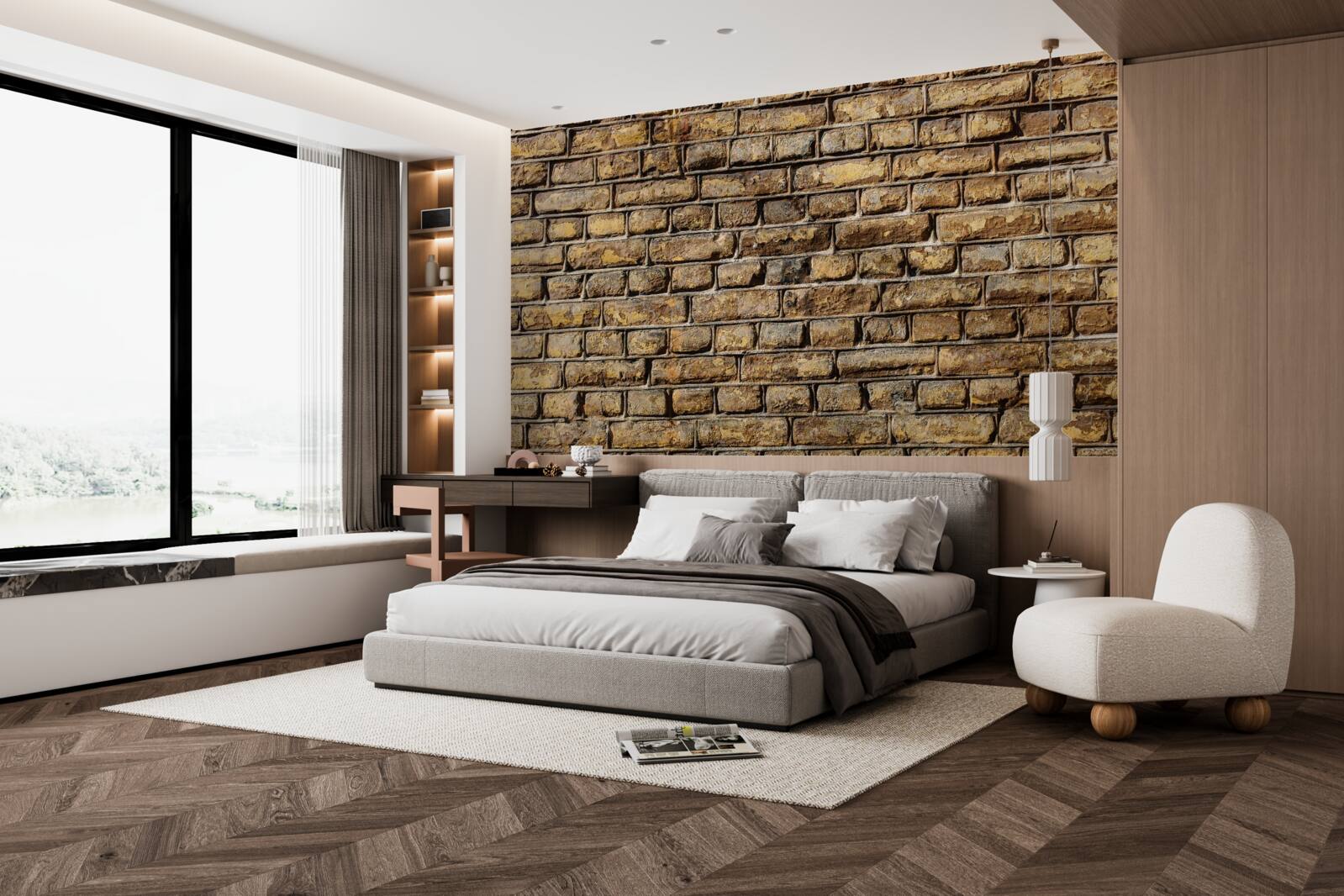 Fototapeta Stena z hrubých tehál