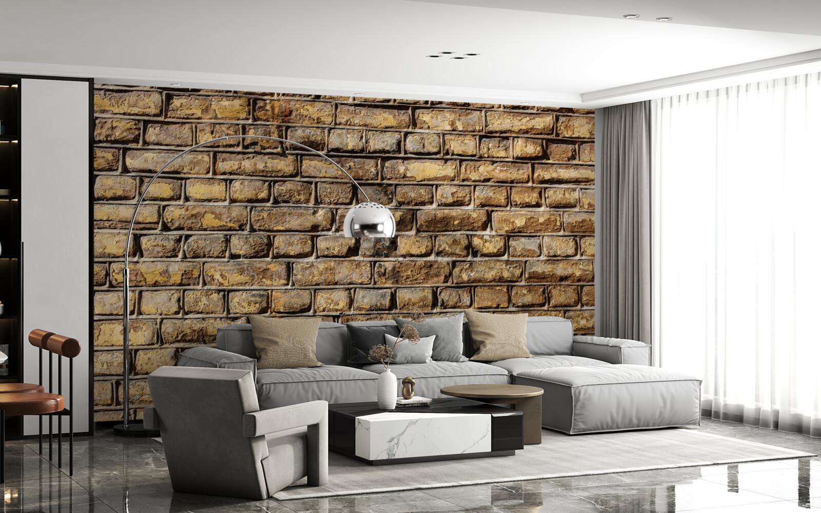 Fototapeta Stena z hrubých tehál