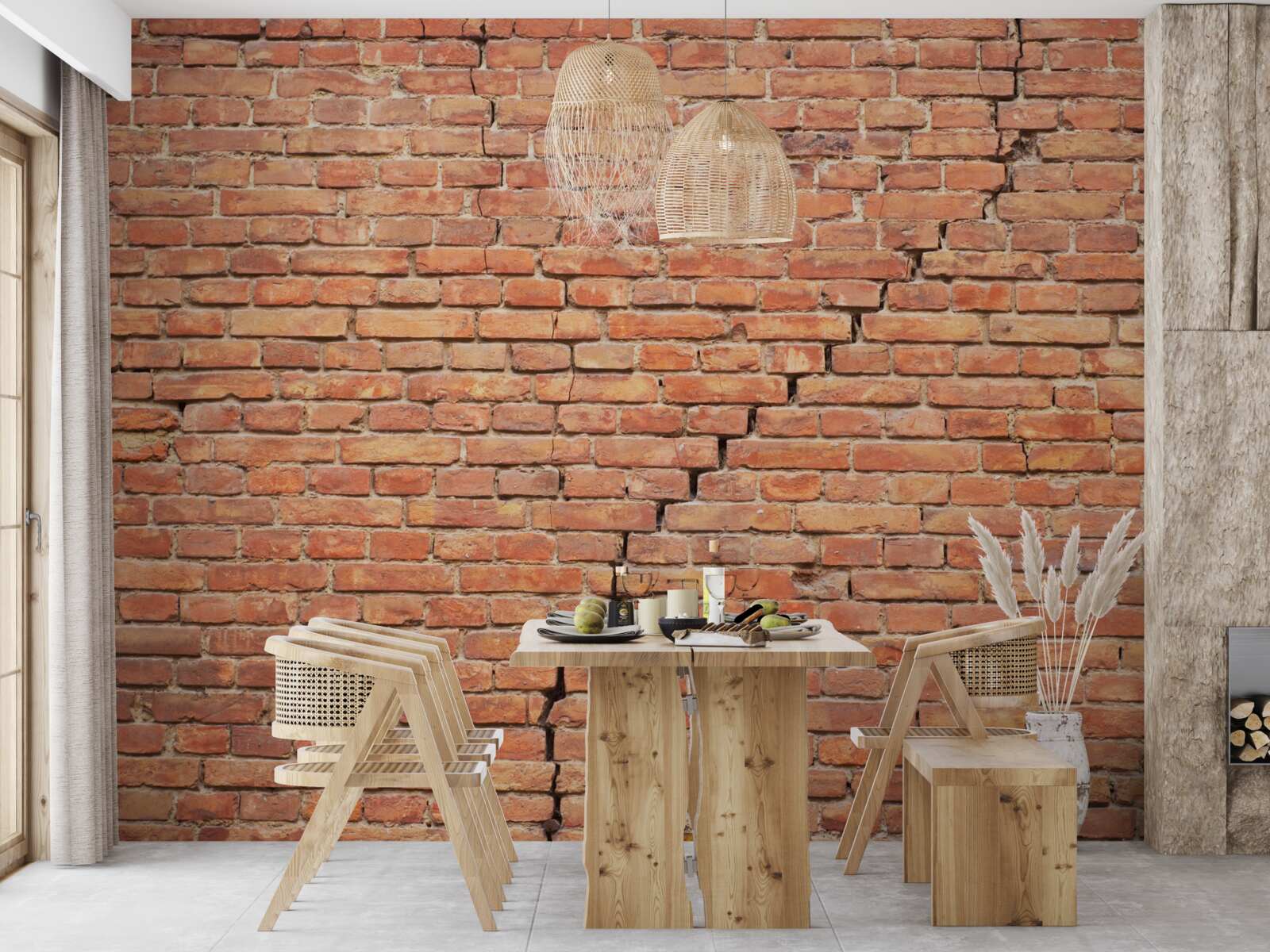 Fototapeta výrazná trhlina v stene