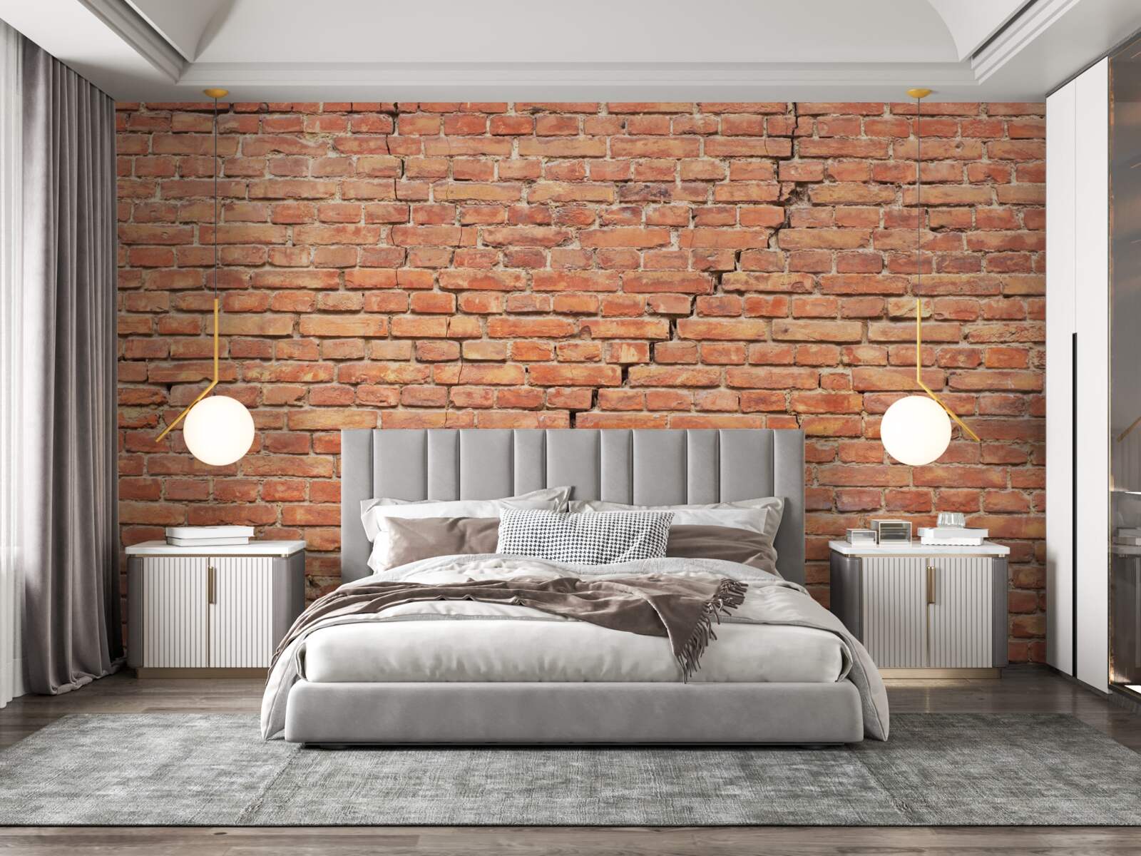 Fototapeta výrazná trhlina v stene