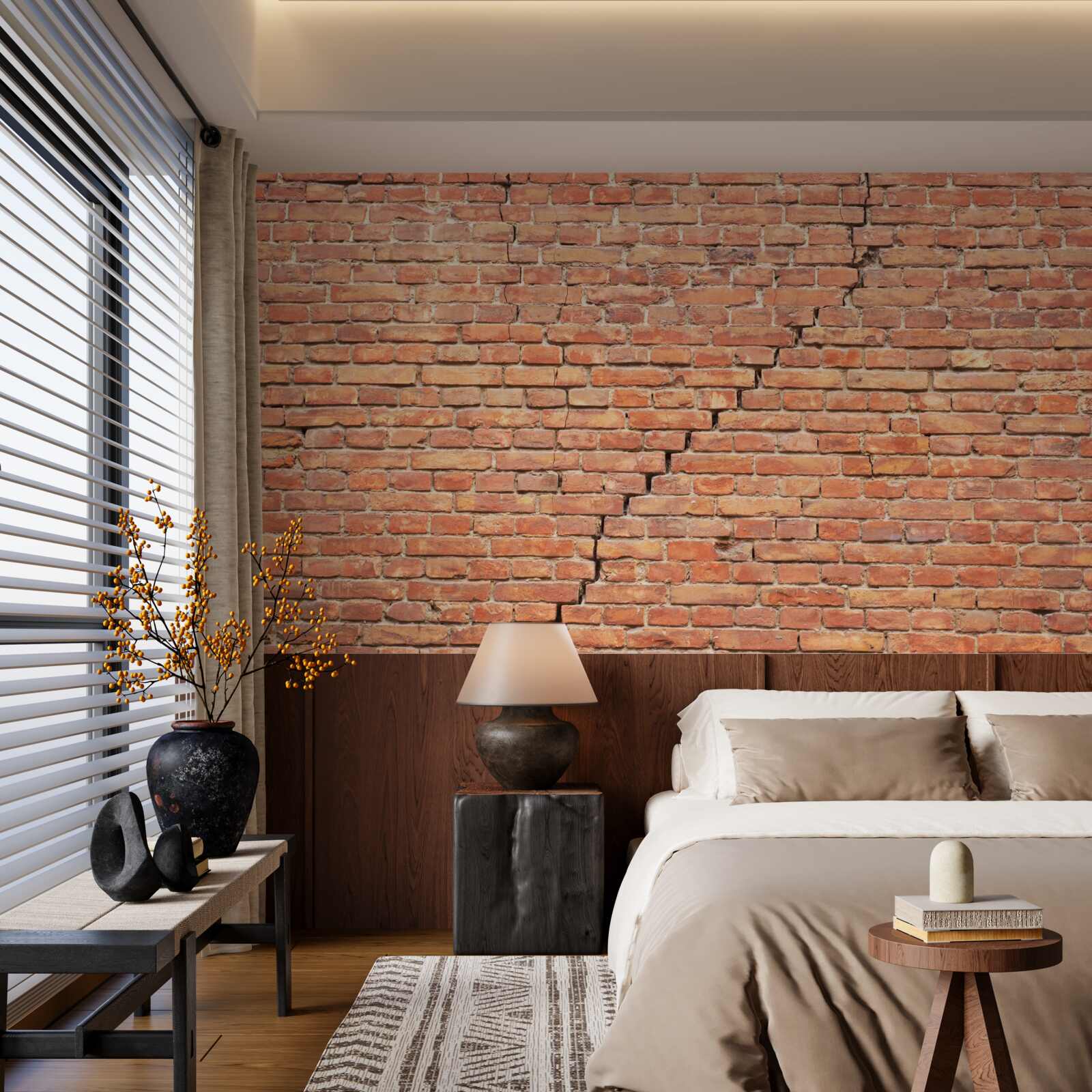 Fototapeta výrazná trhlina v stene