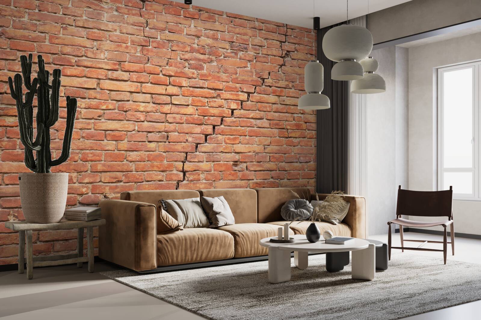 Fototapeta výrazná trhlina v stene