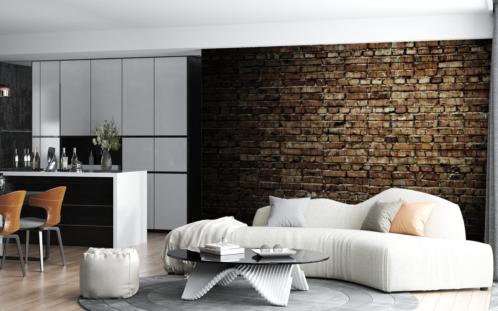 Fototapeta tmavá tehlová stena