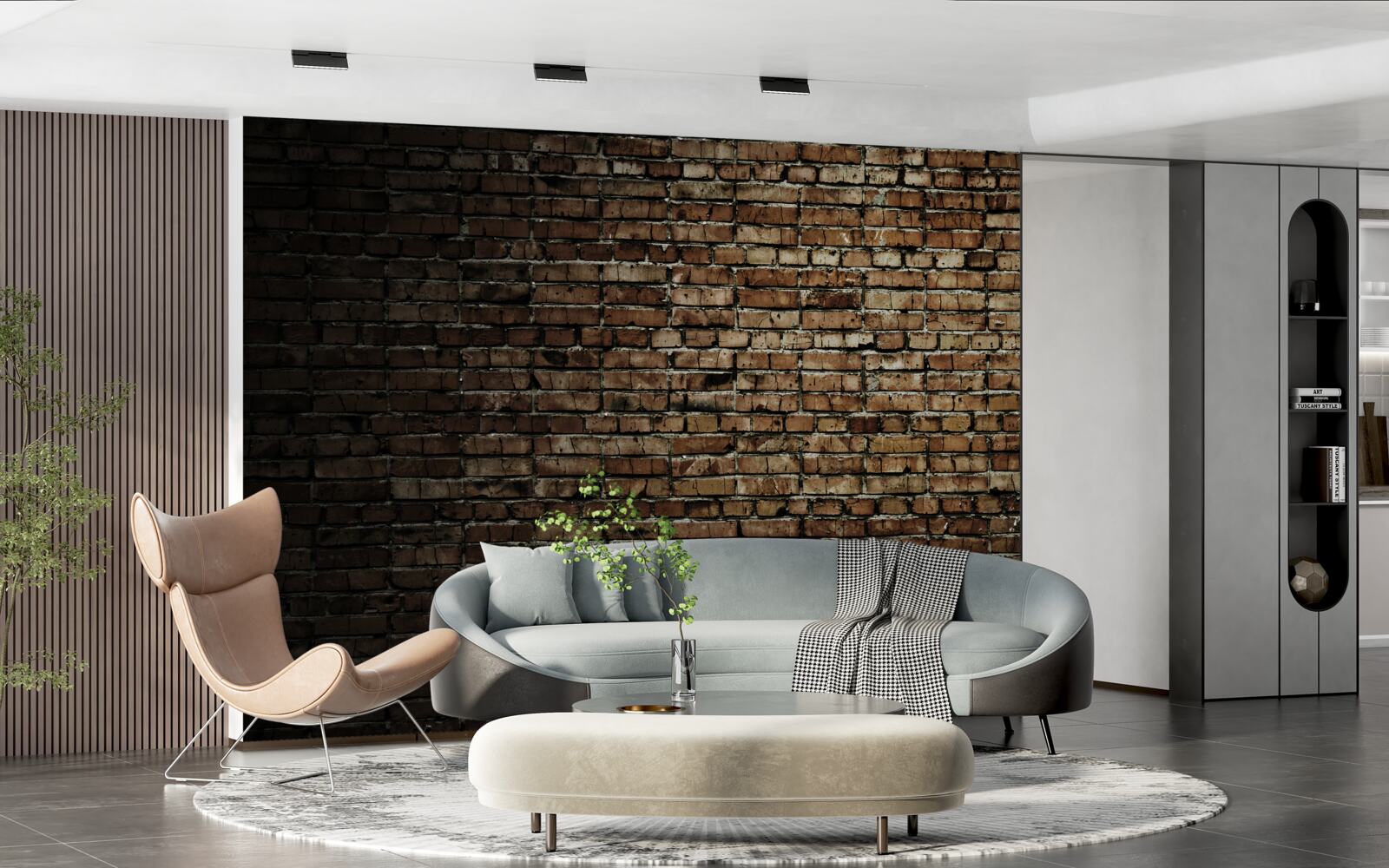 Fototapeta tmavá tehlová stena