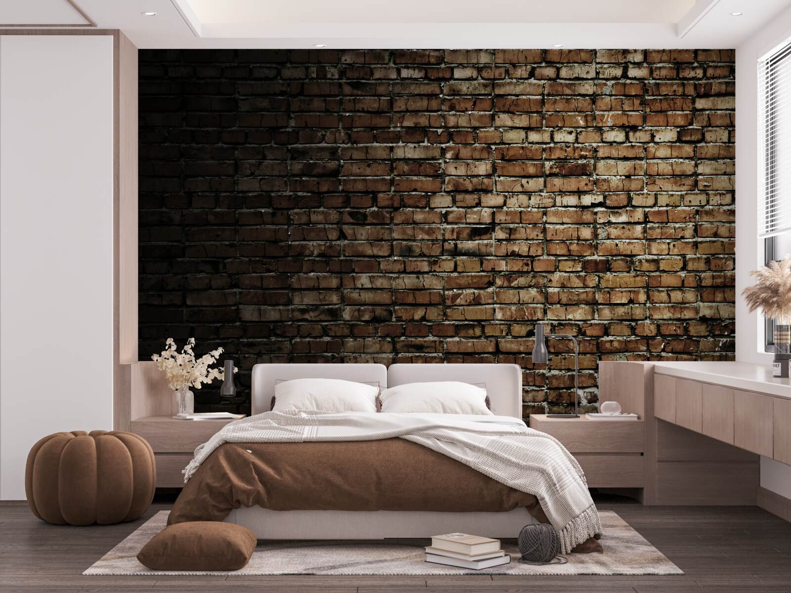 Fototapeta tmavá tehlová stena