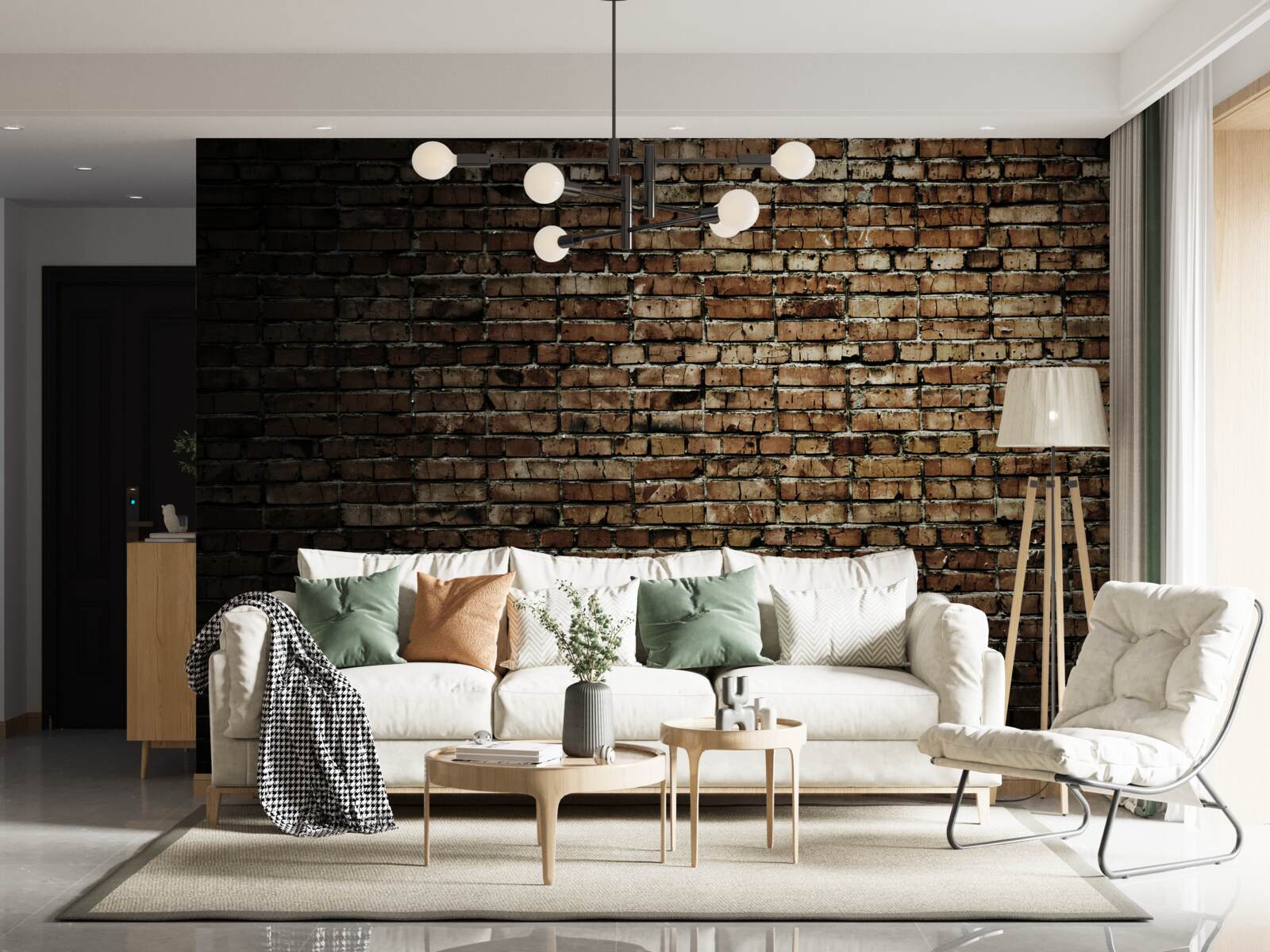 Fototapeta tmavá tehlová stena