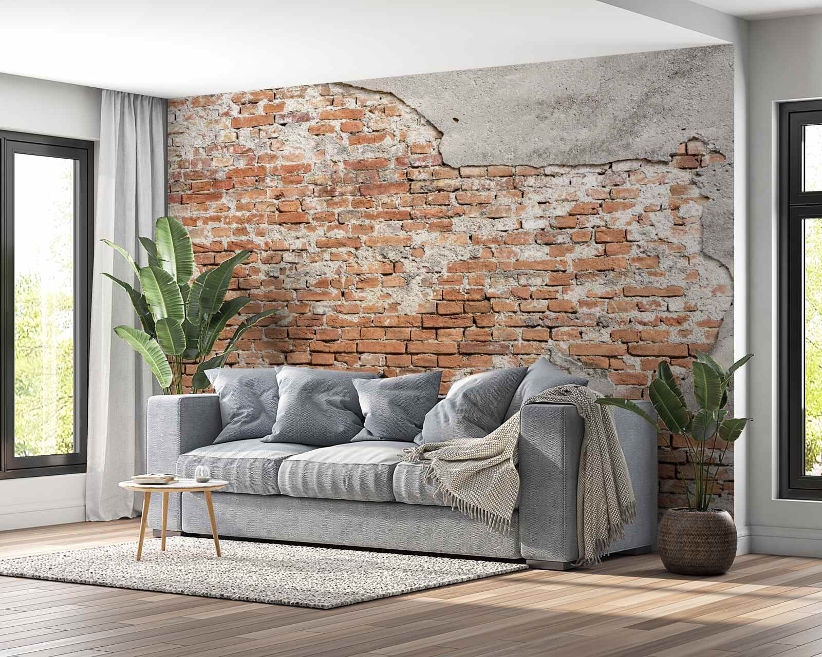 Fototapeta časť starodávnej tehlovej bariéry