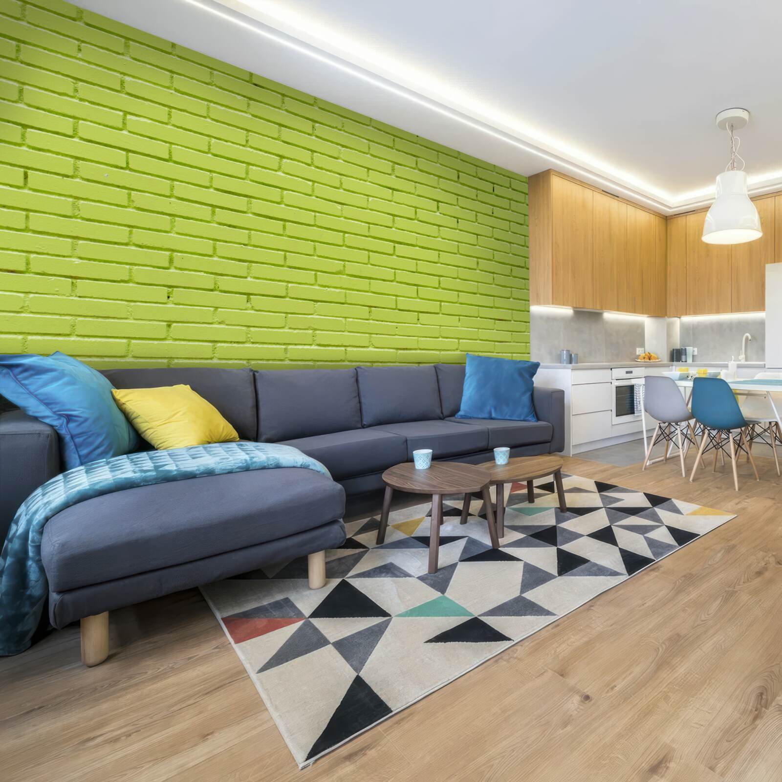 Fototapeta Murovaná stena v svetlozelenom odtieni