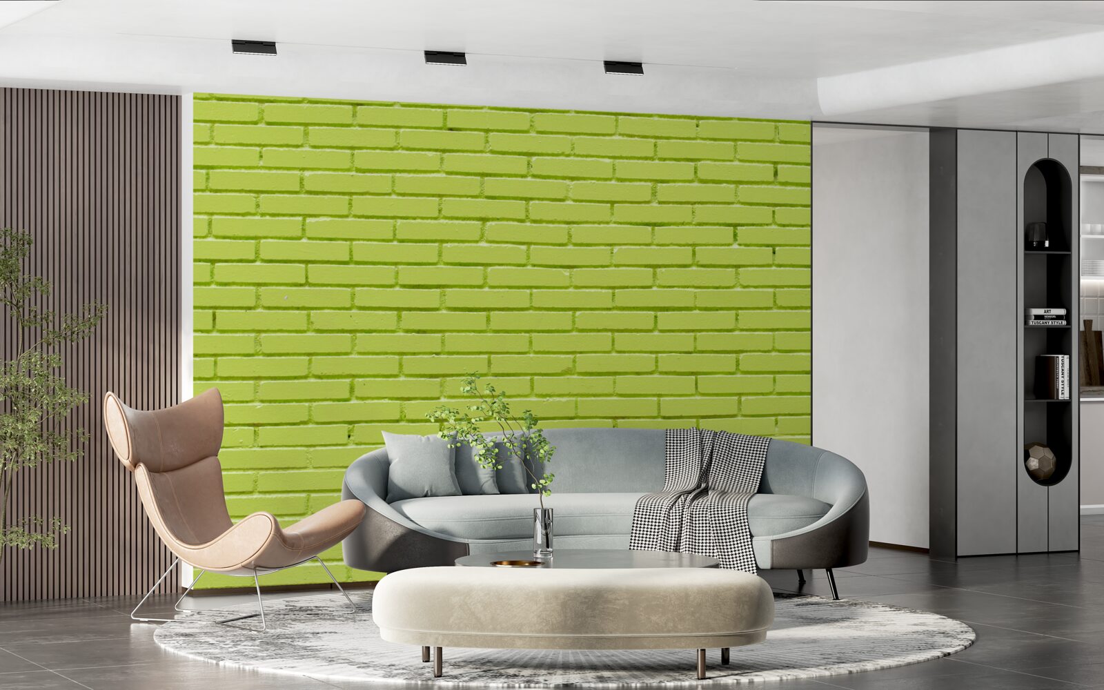 Fototapeta Murovaná stena v svetlozelenom odtieni