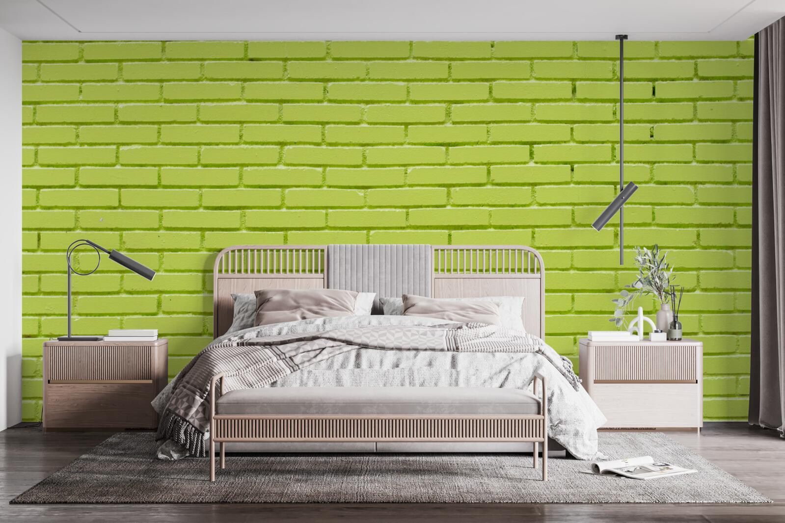 Fototapeta Murovaná stena v svetlozelenom odtieni