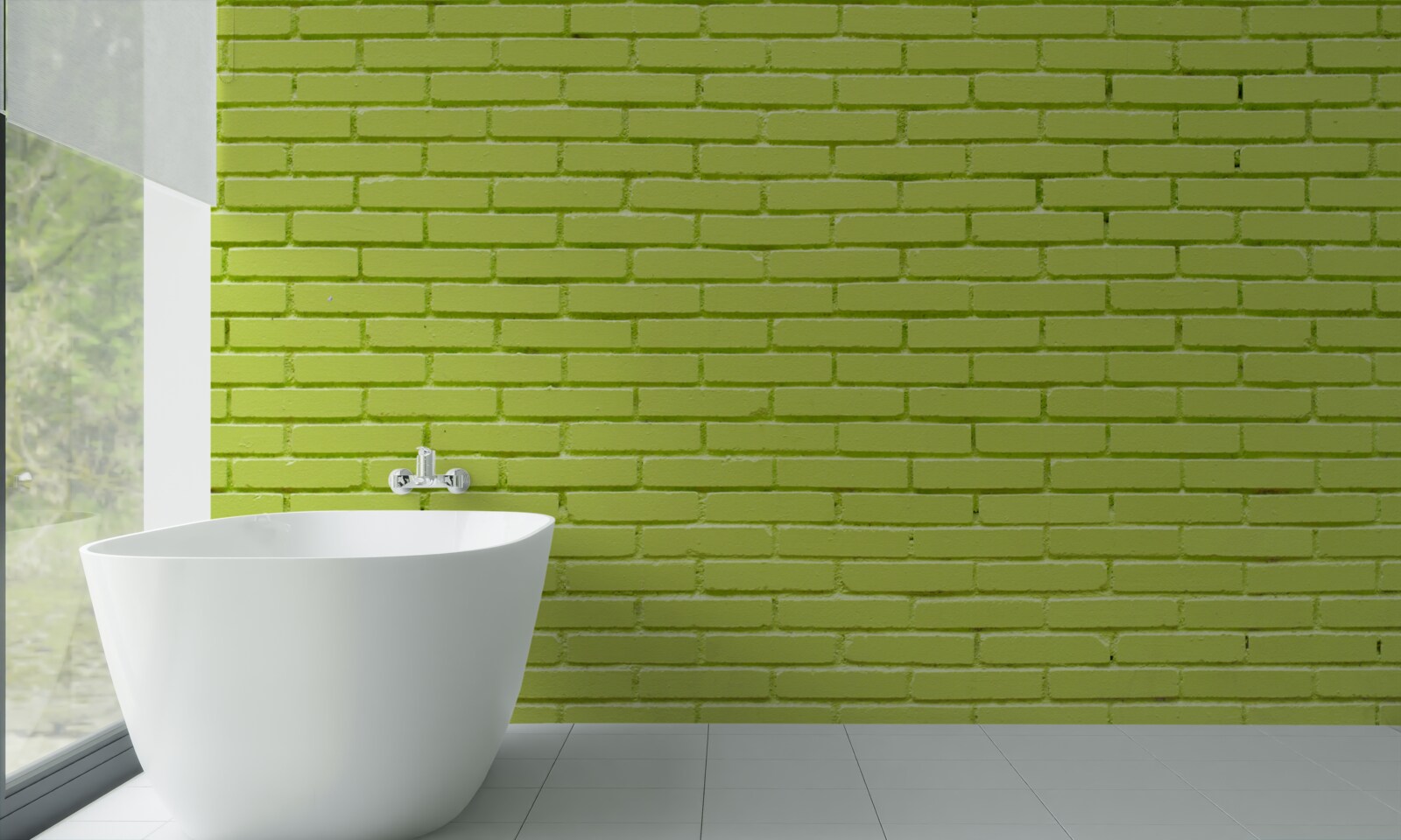 Fototapeta Murovaná stena v svetlozelenom odtieni