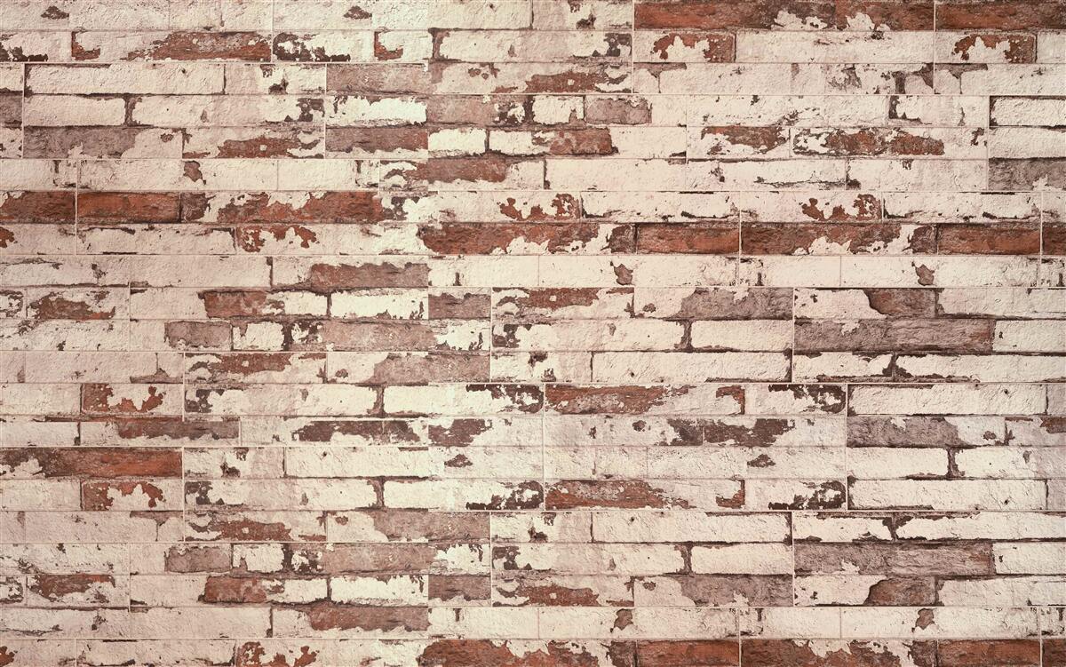 Fototapeta stará tehlová stena so štiepaným povrchom