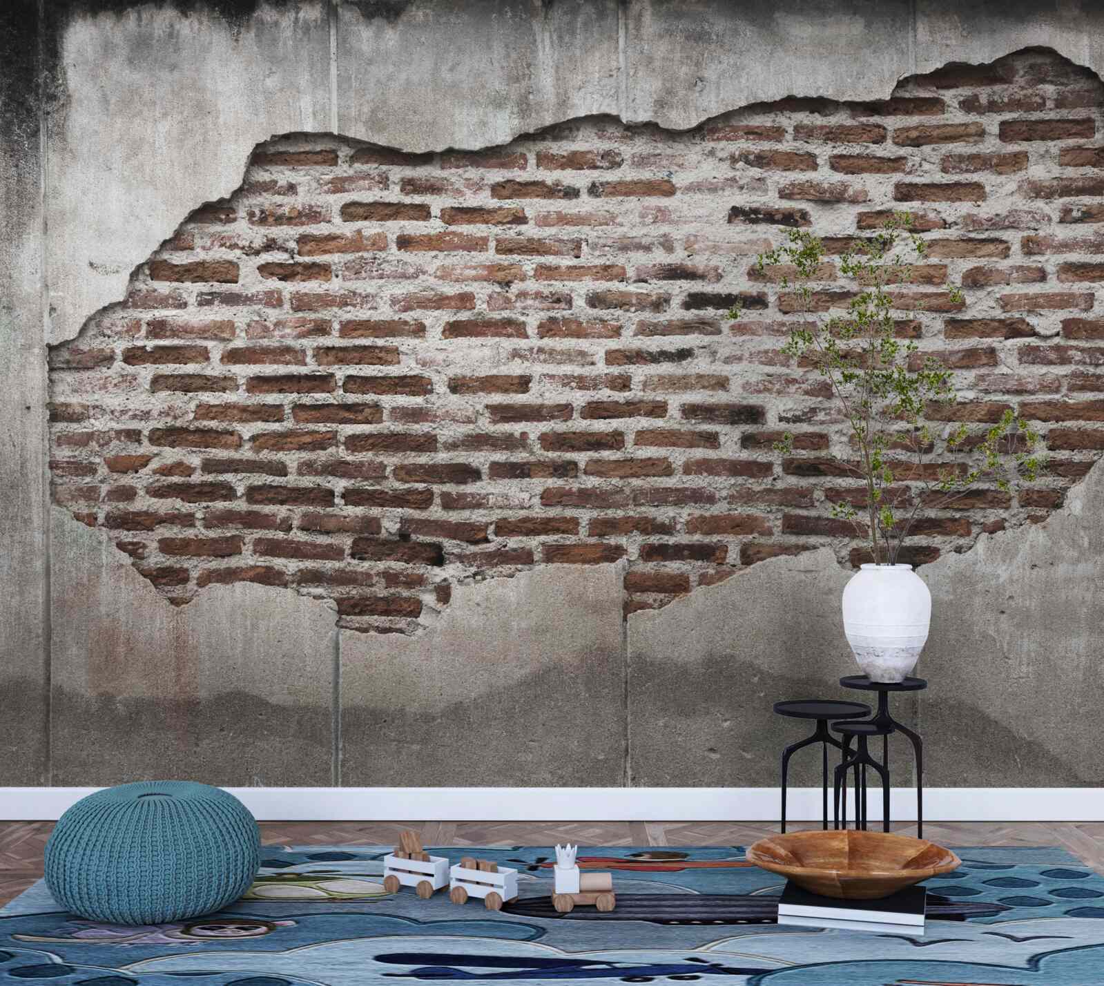 Fototapeta časť steny, ktorá sa rozpadla