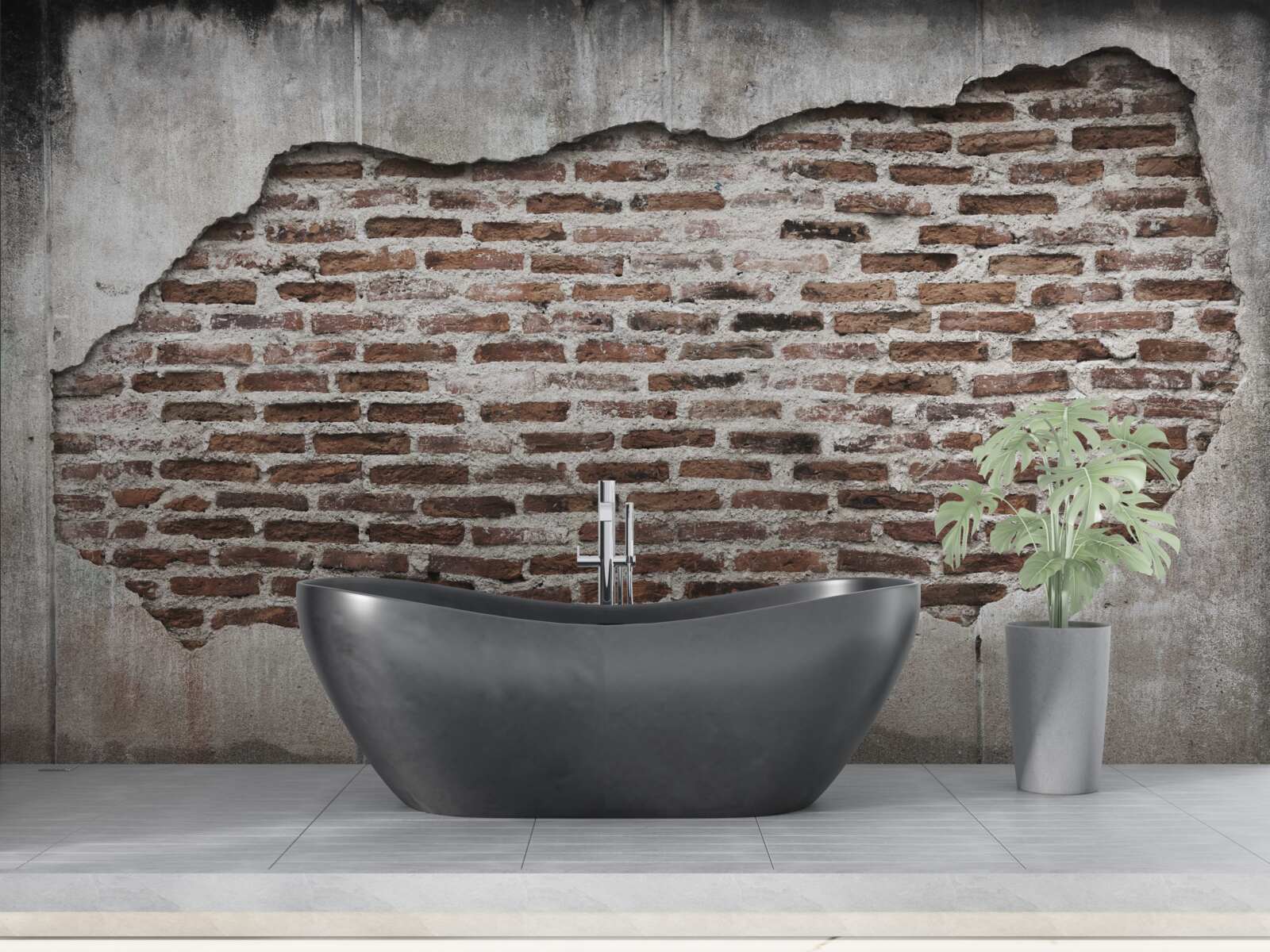 Fototapeta časť steny, ktorá sa rozpadla