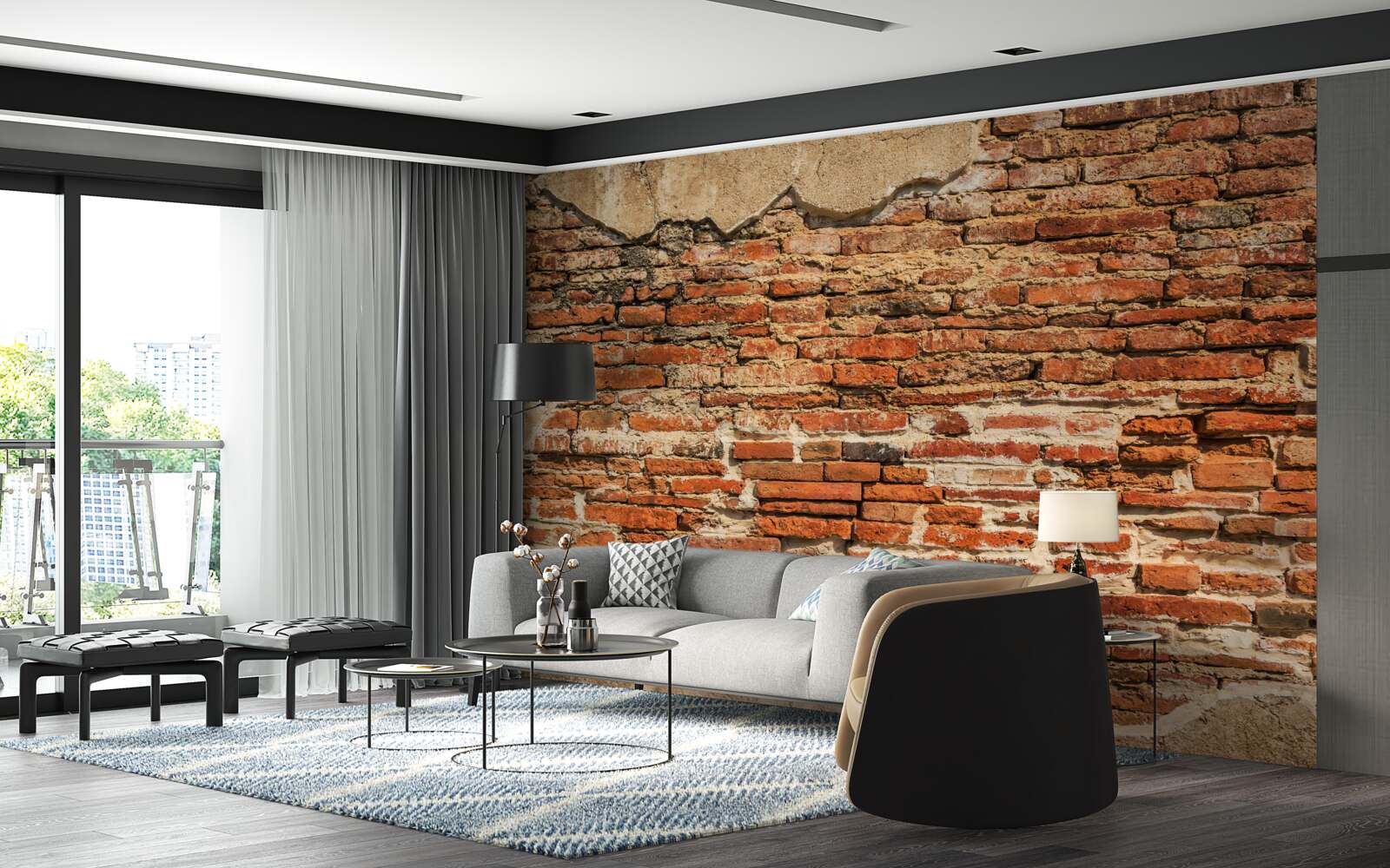 Fototapeta tehlová stena, ktorá veľmi schátrala