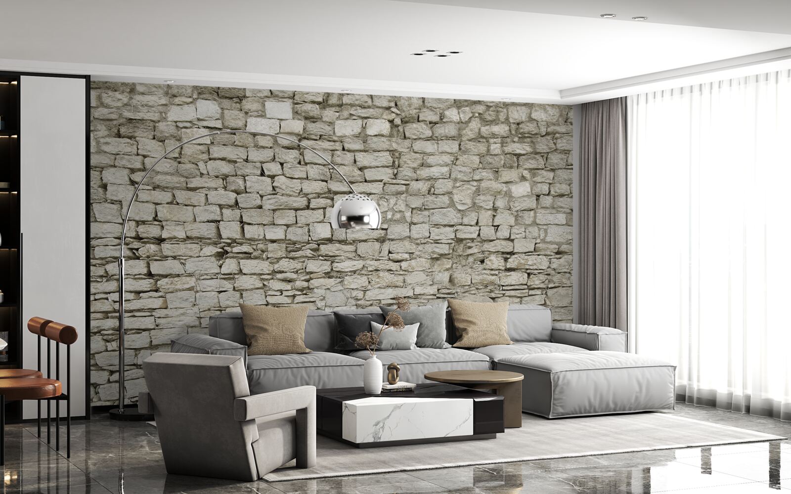 Fototapeta rozptýlené kladenie kamenného múru