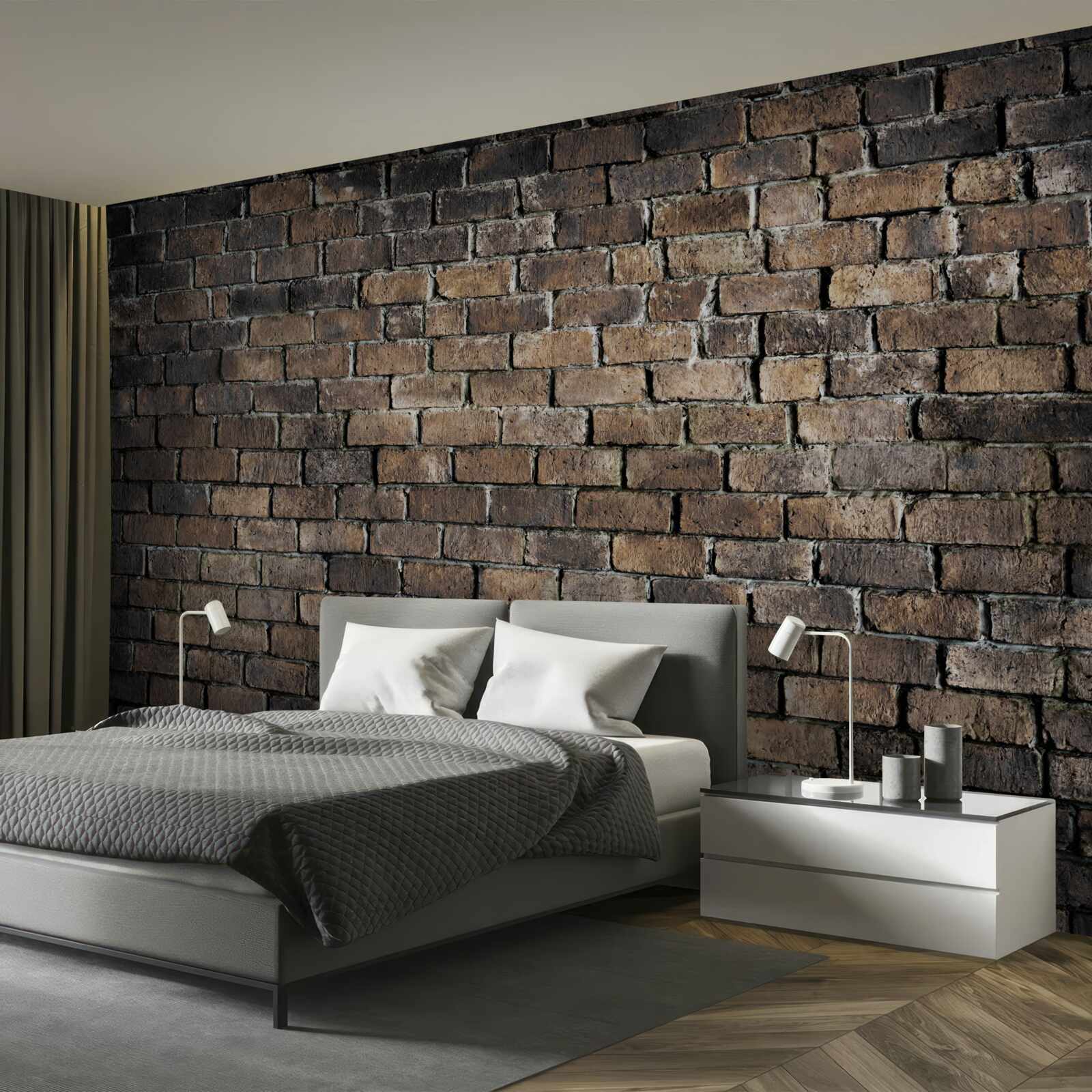 Fototapeta tmavá farba tehlovej steny