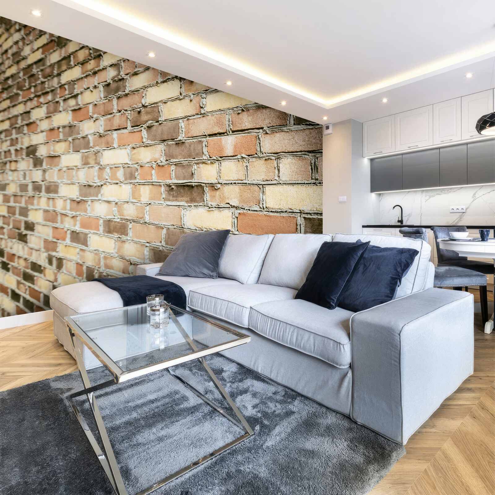 Fototapeta bočný pohľad na tehlovú stenu