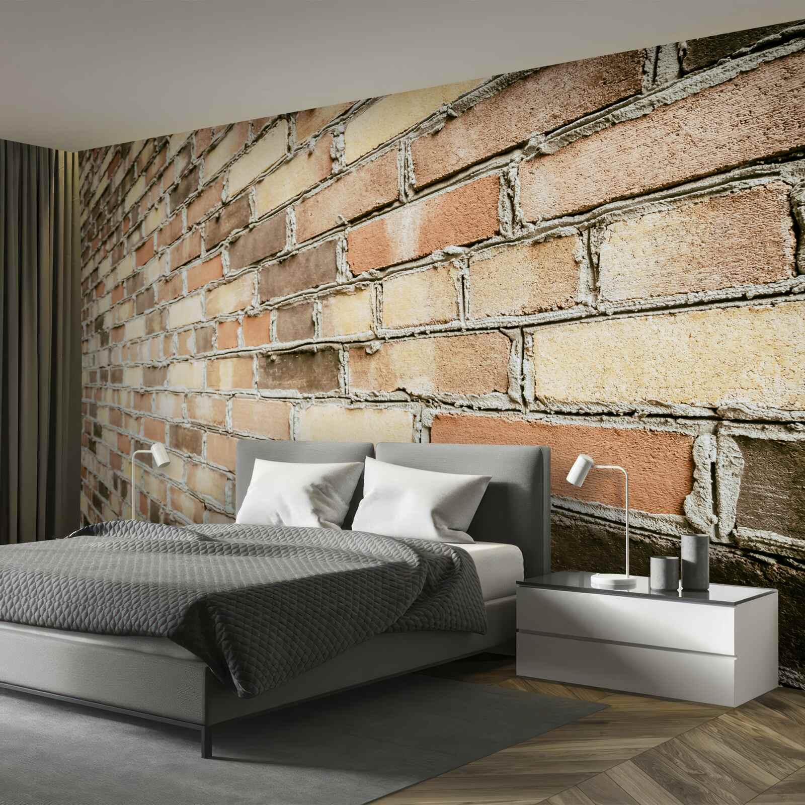 Fototapeta bočný pohľad na tehlovú stenu