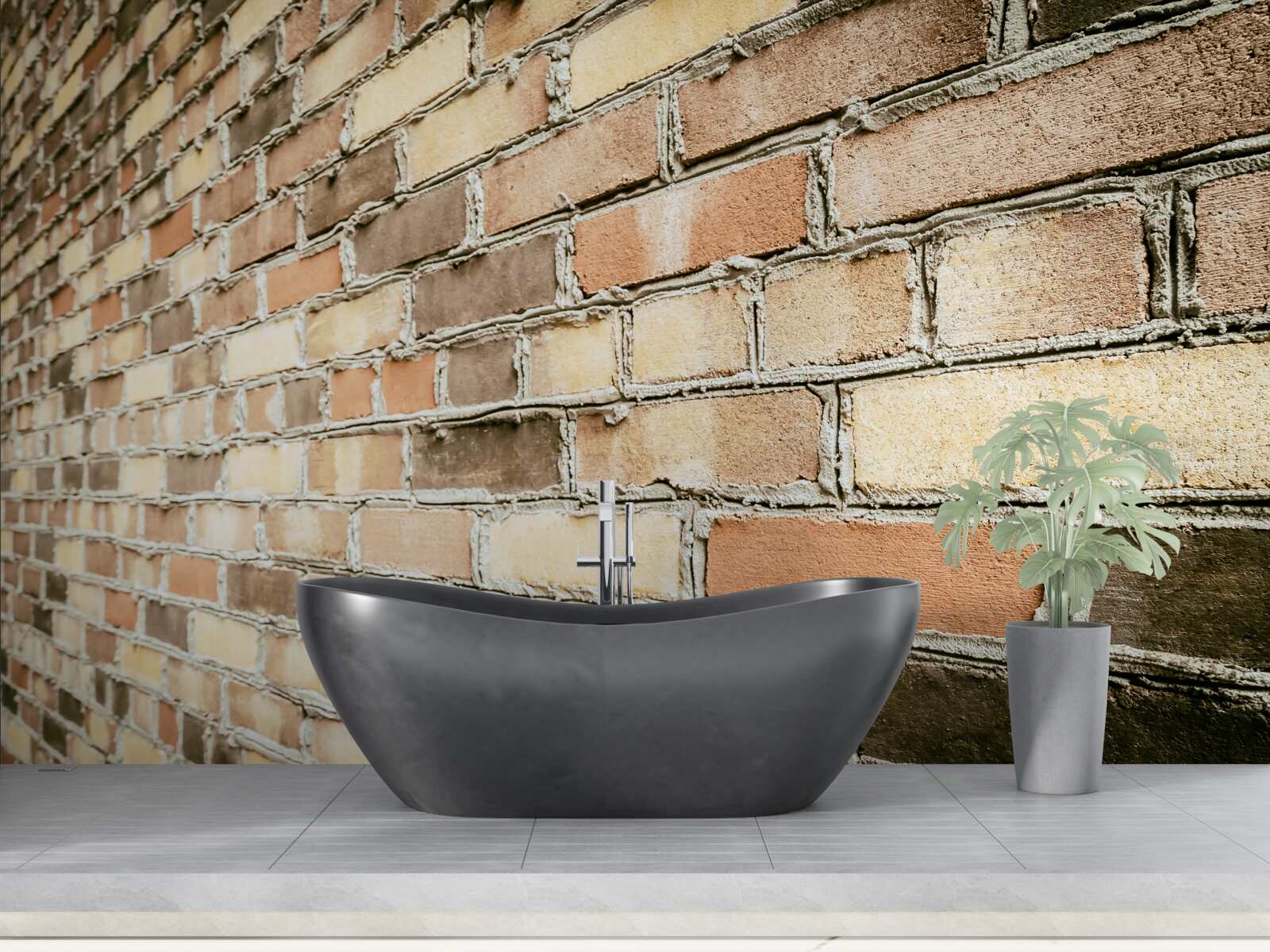 Fototapeta bočný pohľad na tehlovú stenu