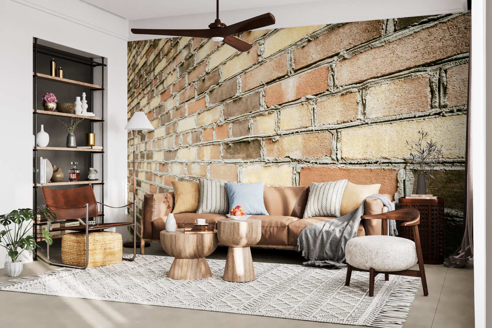 Fototapeta bočný pohľad na tehlovú stenu