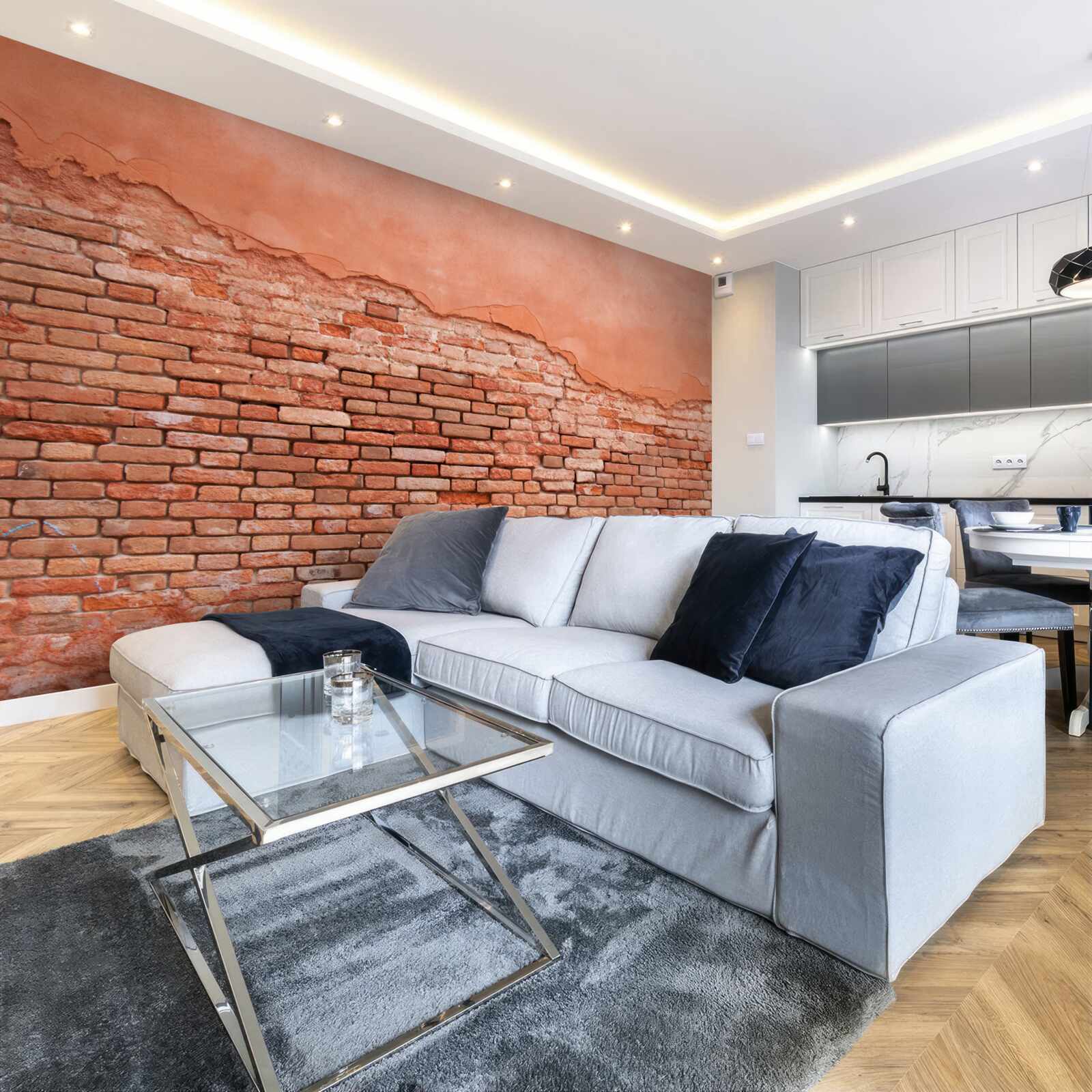 Fototapeta zrútená tehlová stena