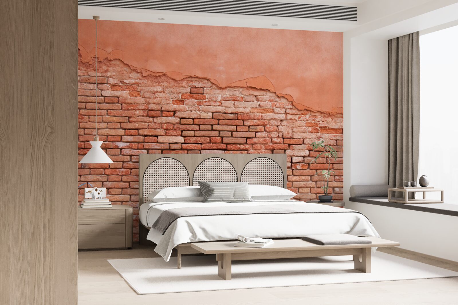 Fototapeta zrútená tehlová stena