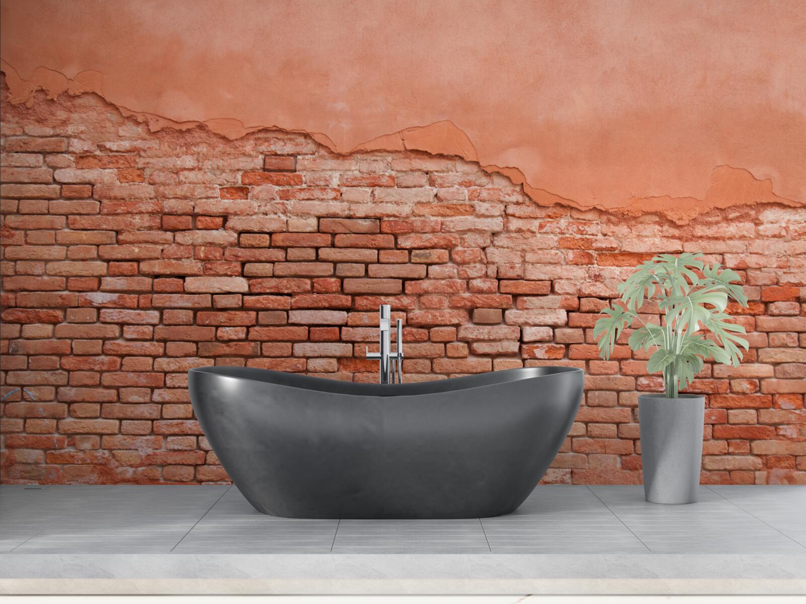 Fototapeta zrútená tehlová stena