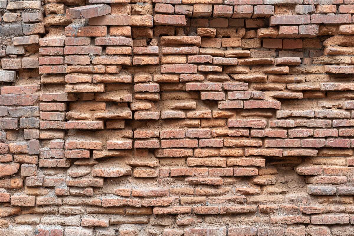 Fototapeta kamenná stena, ktorá sa rozpadá