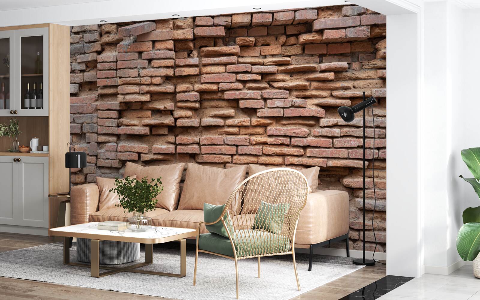 Fototapeta kamenná stena, ktorá sa rozpadá