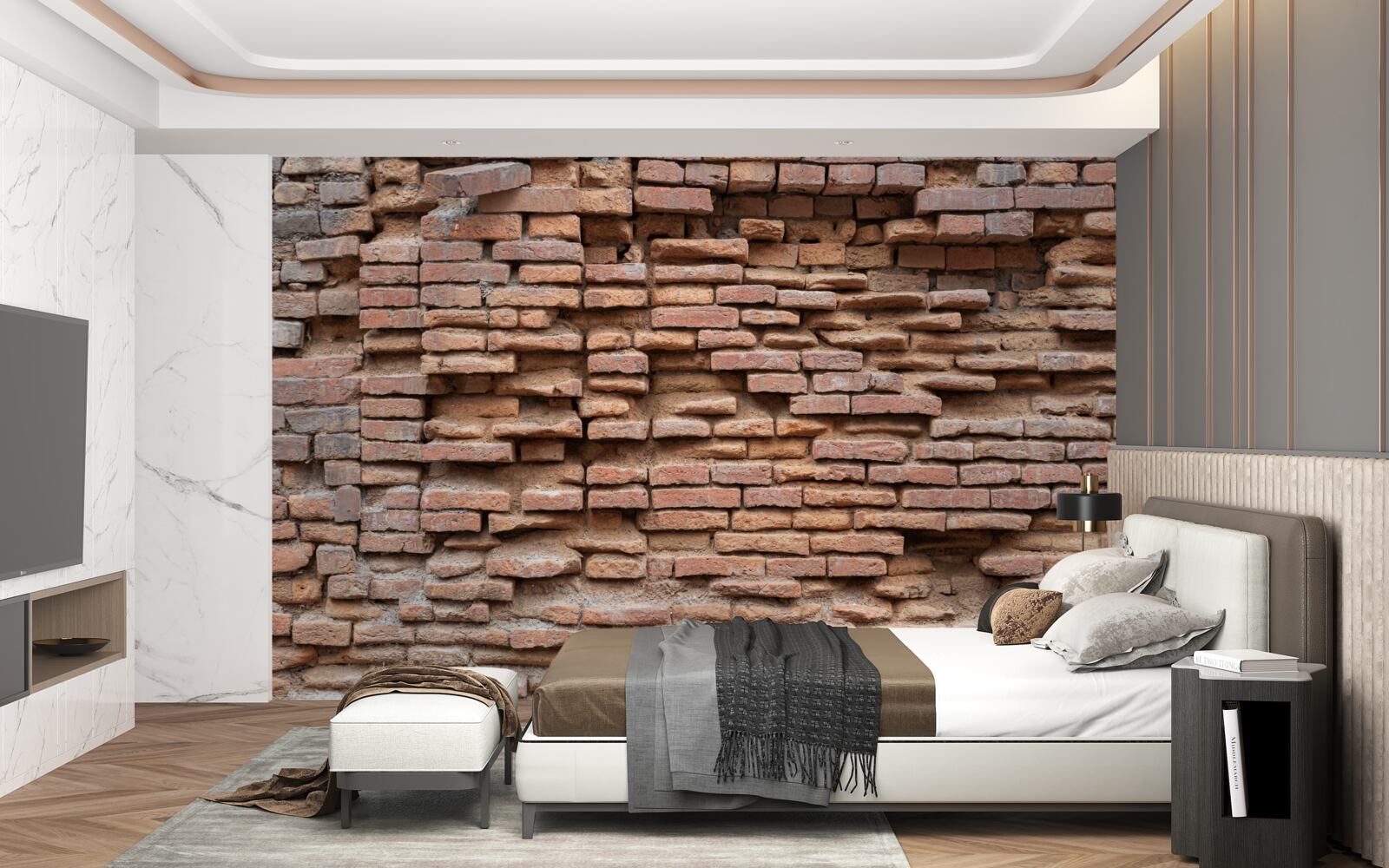 Fototapeta kamenná stena, ktorá sa rozpadá