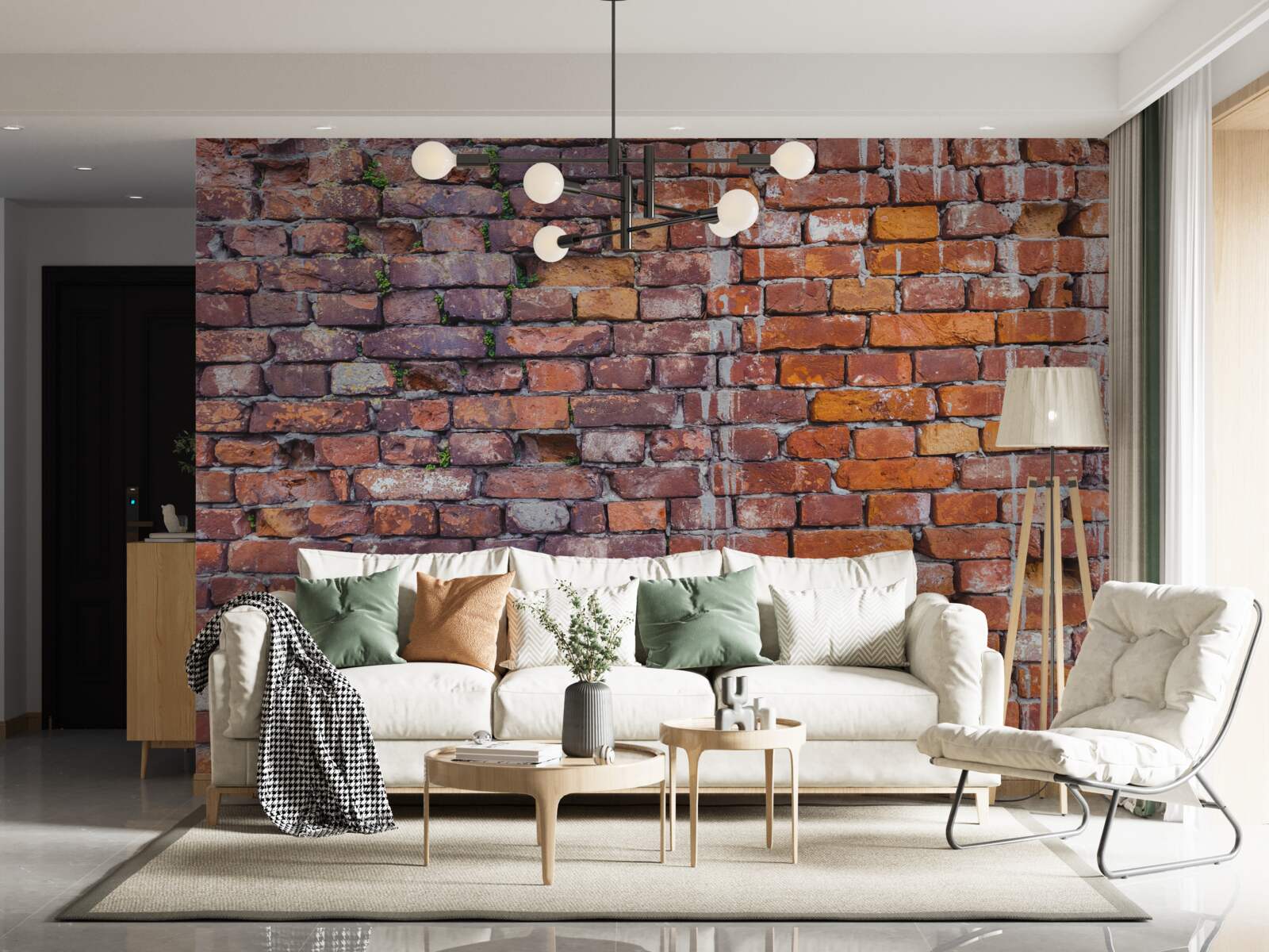 Fototapeta zateká na historickú tehlovú stenu