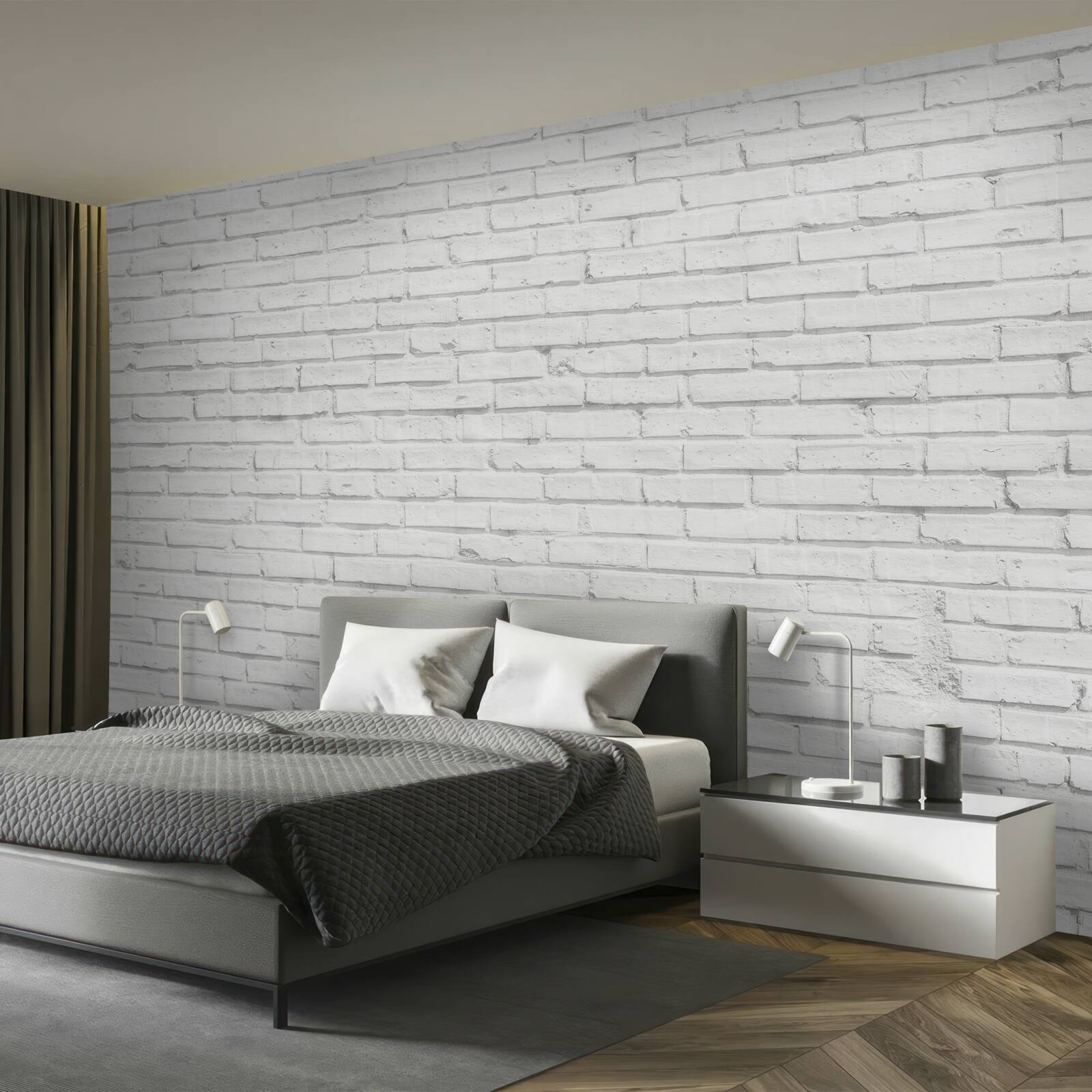 Fototapeta biely tehlový základ