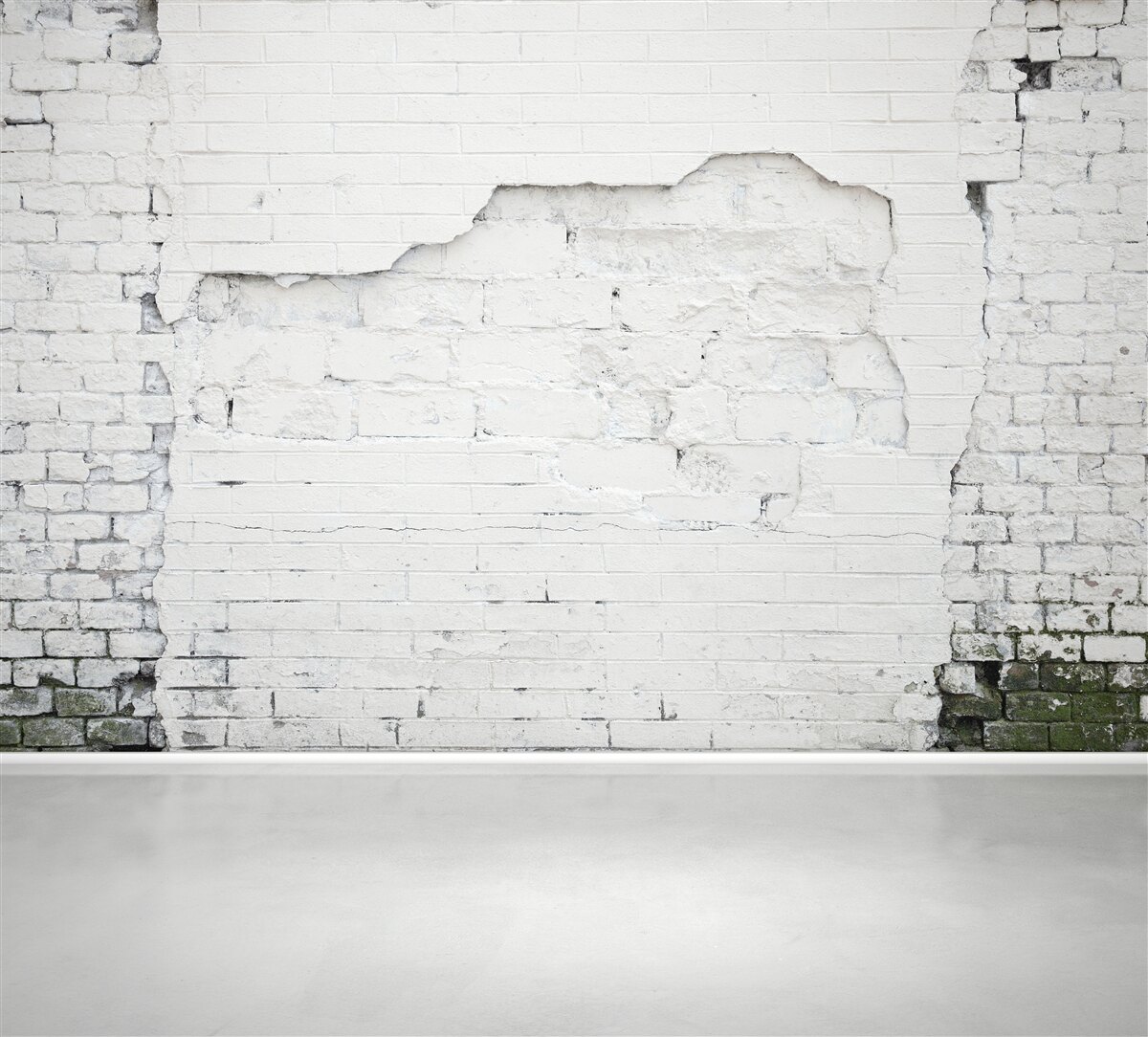 Fototapeta tehlová stena vystavená pôsobeniu času