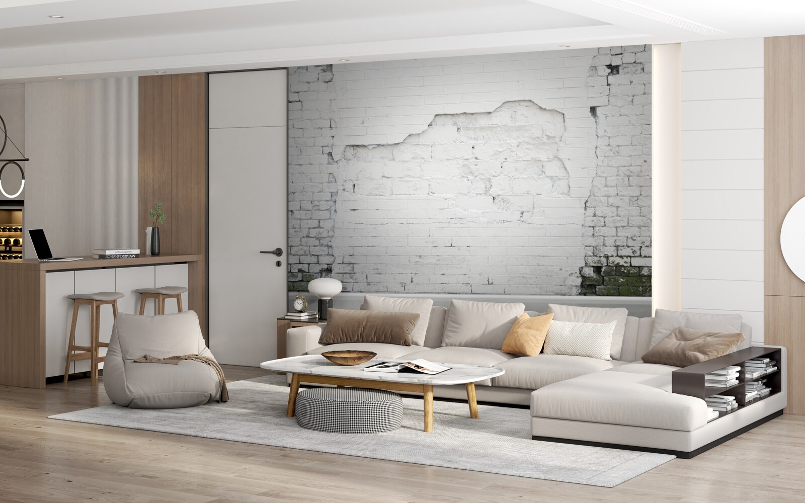 Fototapeta tehlová stena vystavená pôsobeniu času