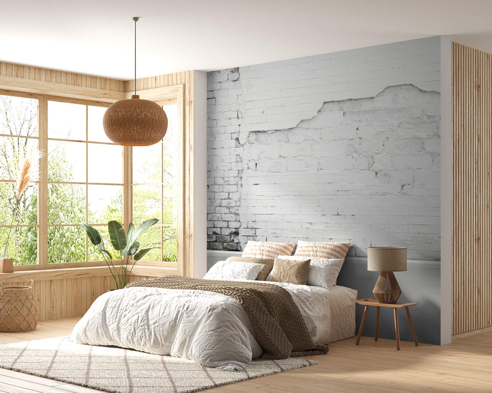 Fototapeta tehlová stena vystavená pôsobeniu času